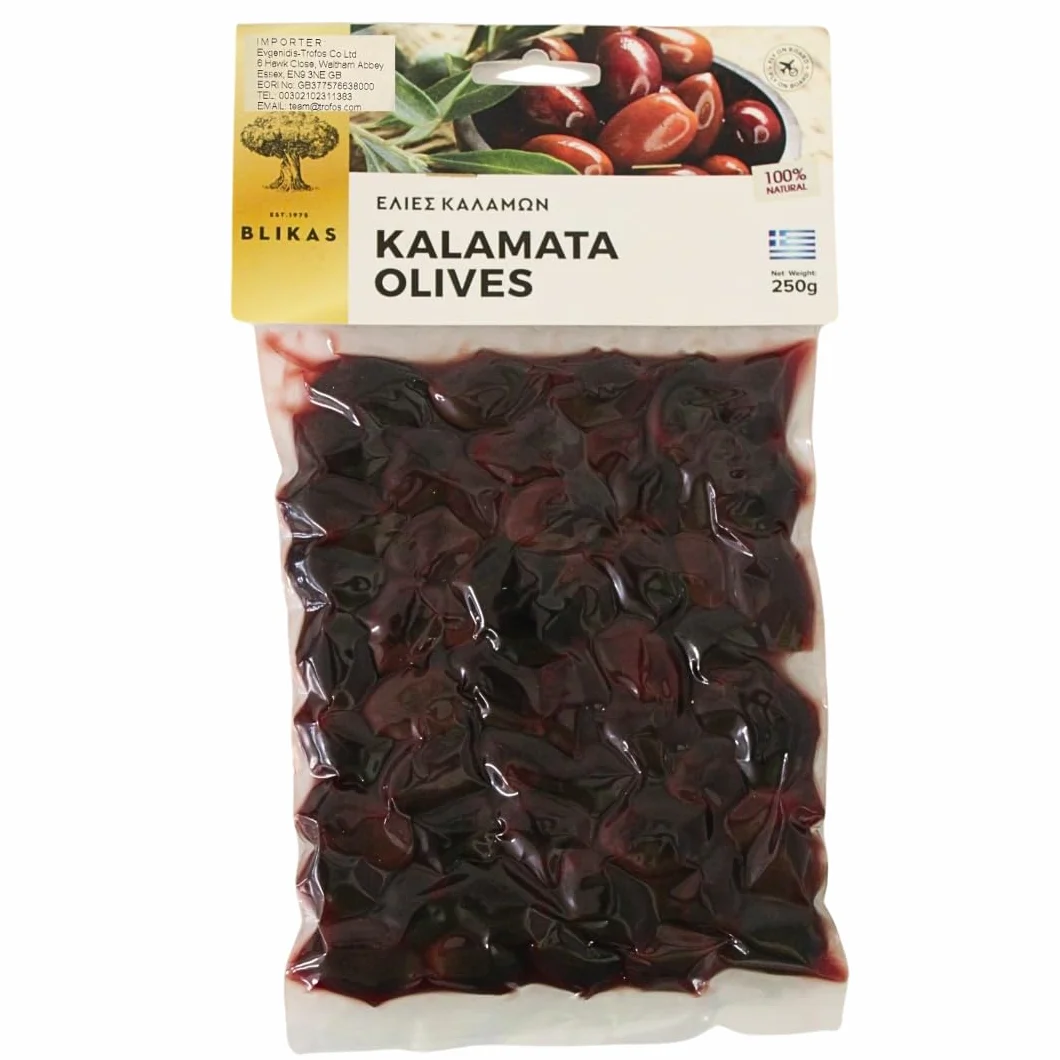 Aceitunas Negras Kalamata Griegas 2 x 250 g Total 500 g Sabor Mediterráneo Auténtico Sin Conservantes Snack Gourmet Natural