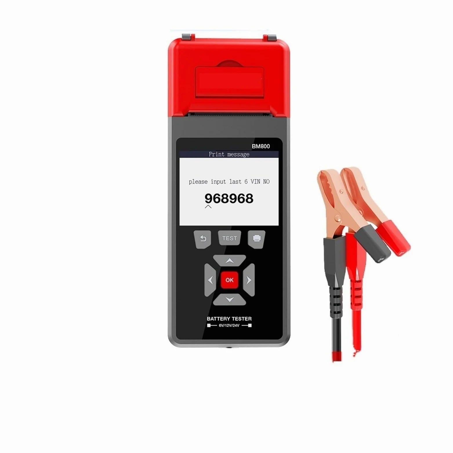 Probador de batería, BM800 Probador profesional de batería automóvil | Ofrece prueba de voltaje, análisis de capacidad; ideal para baterías de coches, camiones y motos.