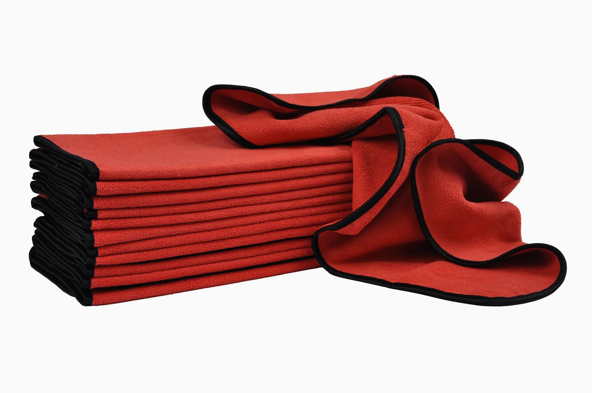 Detailers preferencia Profesional Tejido de rizo toallas de microfibra de esquinas redondeadas satén 16 "x 24" 390 g/m², Pack de 12 unidades