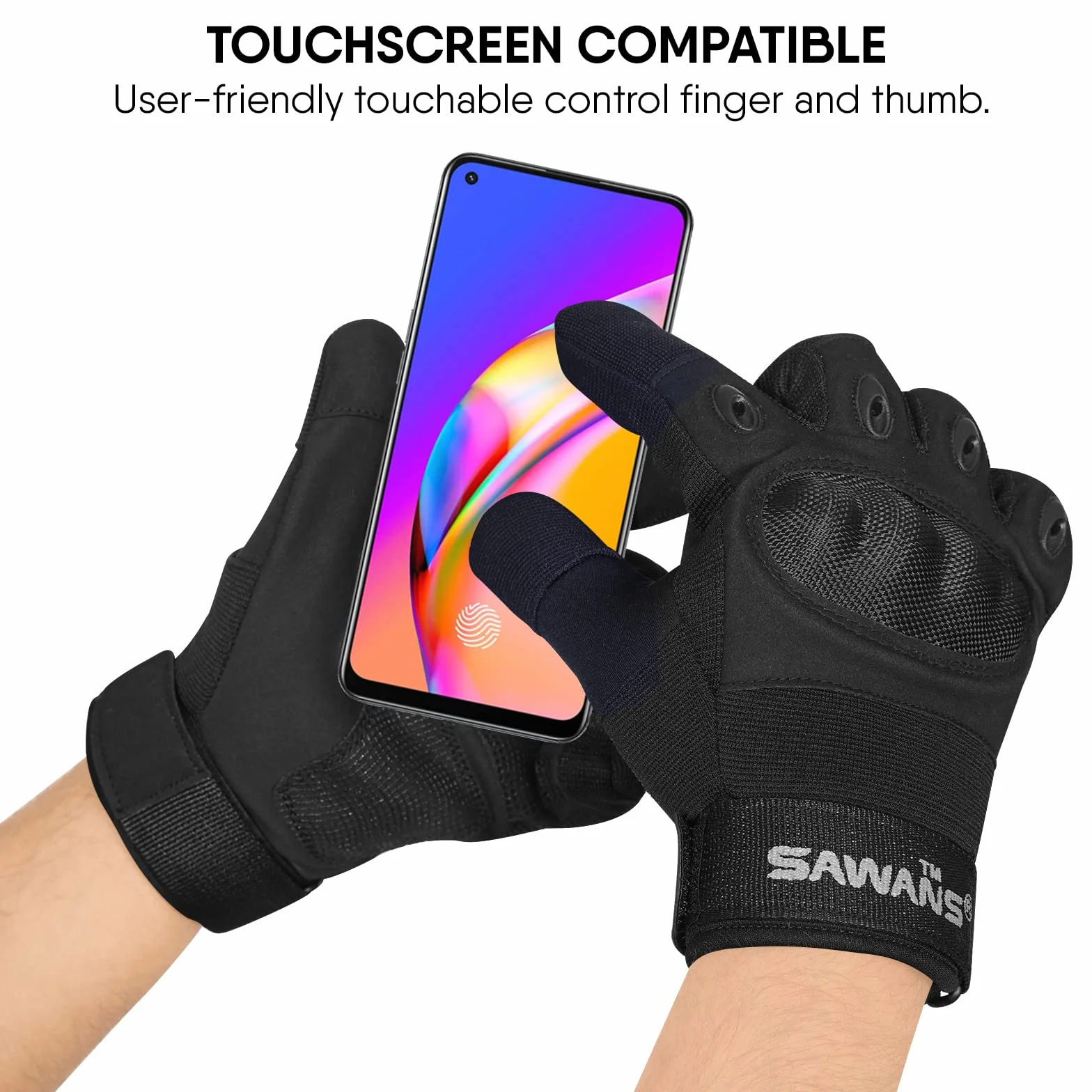 Guantes de Moto para Deportes de Motocicleta, Bicicleta de Montaña, Equitación, Hombre y Mujer, Pantalla Táctil Rígida, Bicicleta de Carretera, Senderismo, Escalada, Camping, Esquí