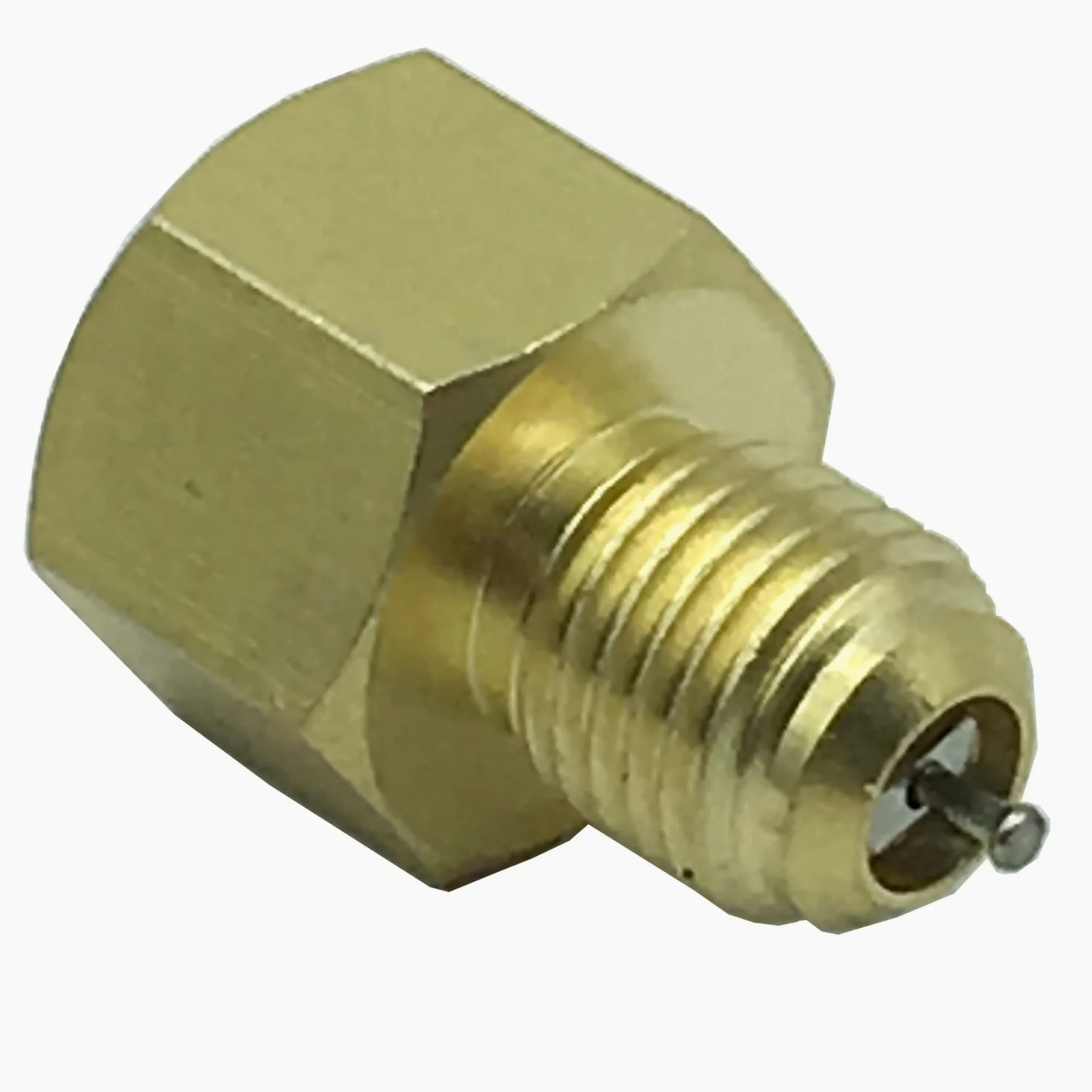 Mini Bomba pequeña 1/4"FSAE X 1/4 MSAE con Schrader reemplaza la válvula de Cierre de rotalock como válvula de Servicio en refrigeración, Aire Acondicionado y Bomba de Calor