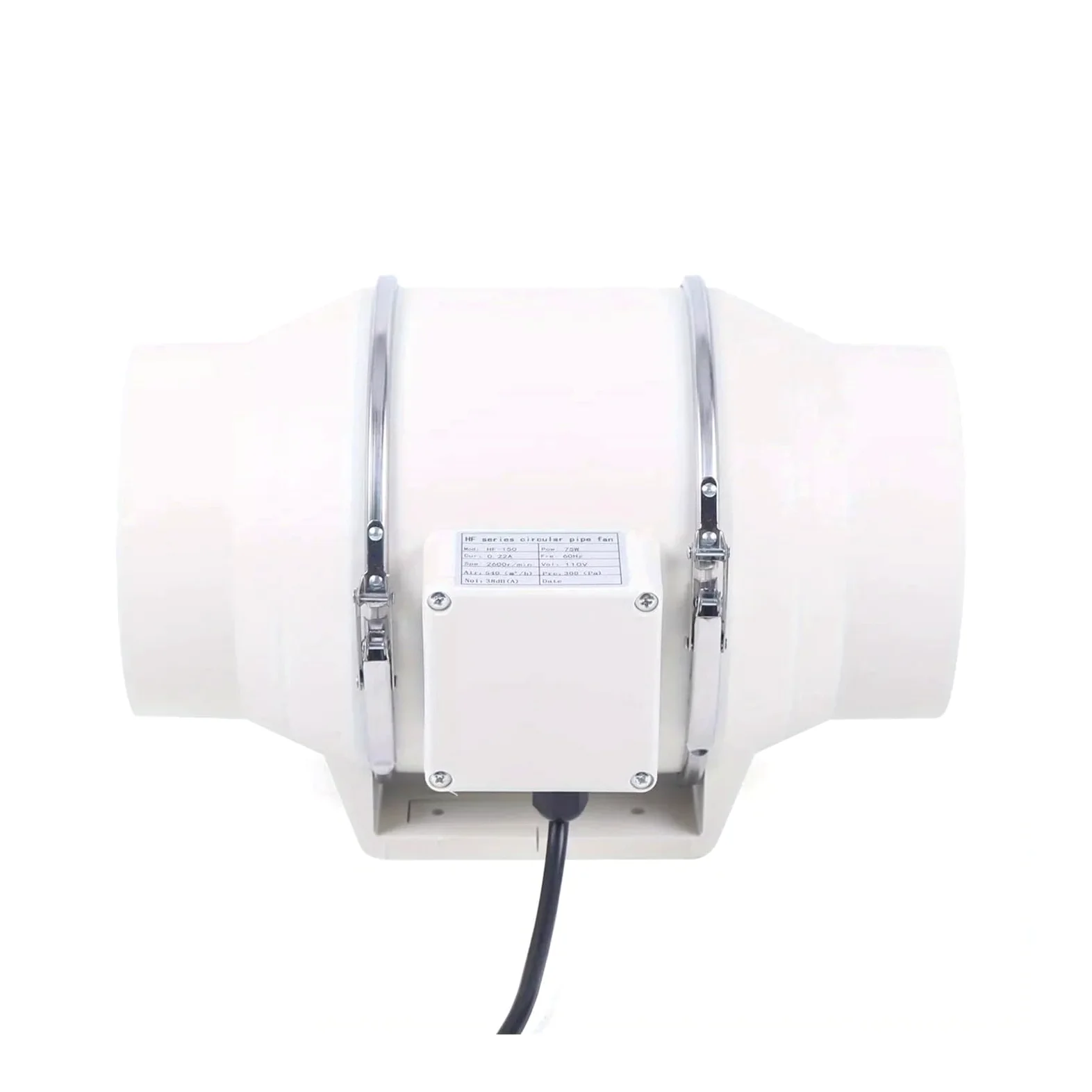 VCHICS Extractor de aire, Ventilador de conducto en línea 4'', 5'' y 6'', ventilador extracción silencioso for conductos Para baño/garaje/hogar(4 Inch)