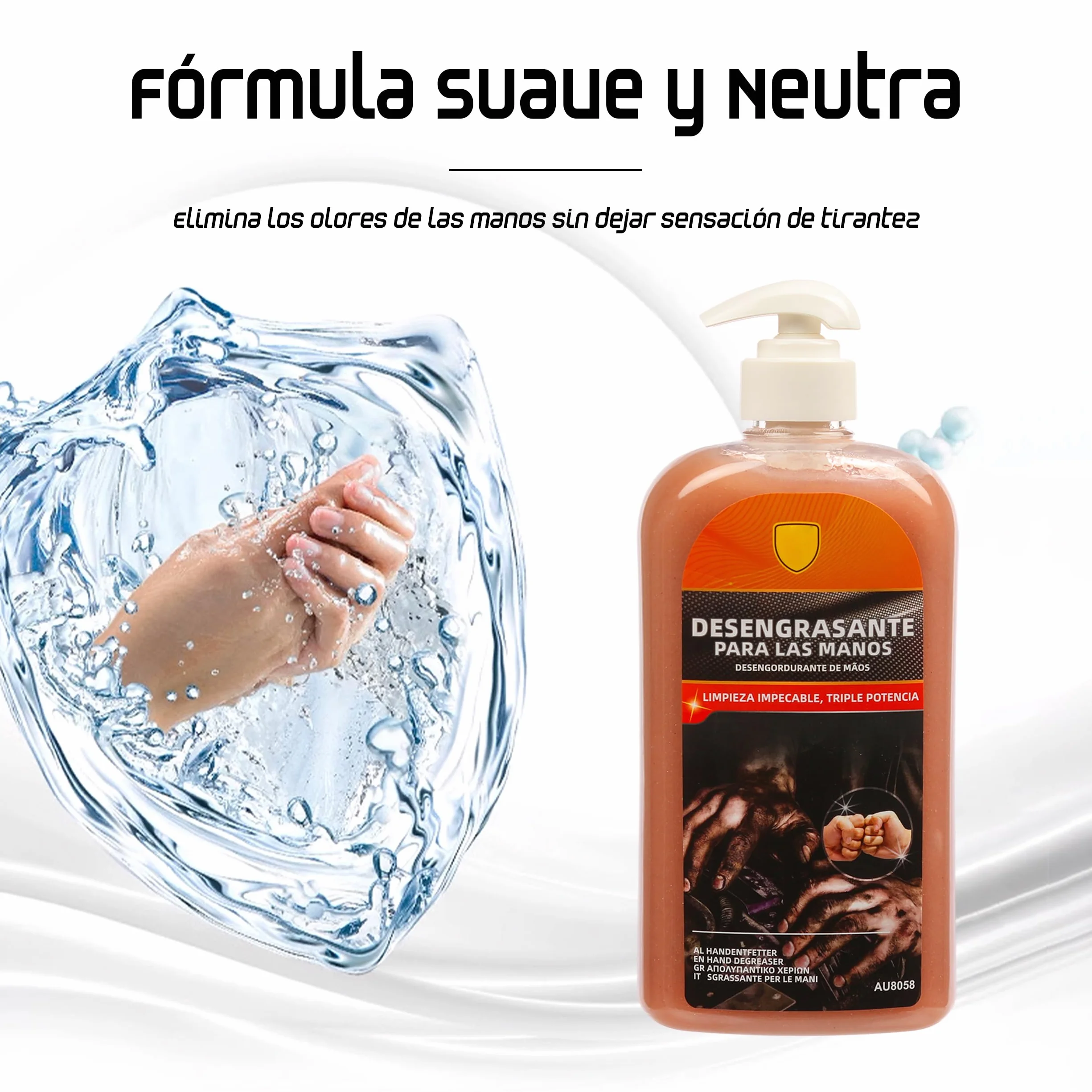 Gel Desengrasante para Manos 1L Profumado con Partículas para Mecánicos - Pack 1