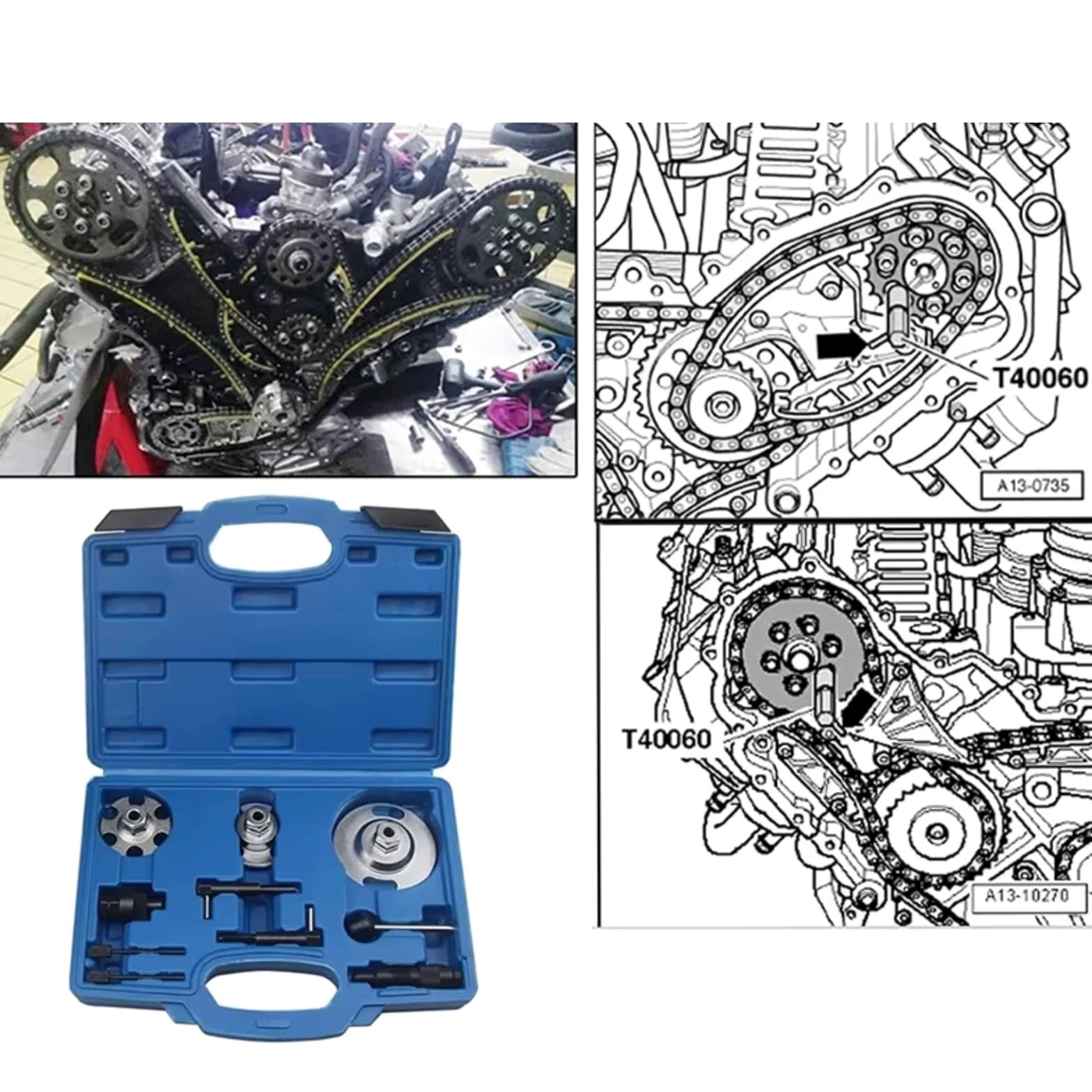 Herramientas De Bloqueo Para Vw Para Phaeton 2006-2024 2025 2026 Sincronización Del Motor Diésel Del Coche Conjunto De Herramientas