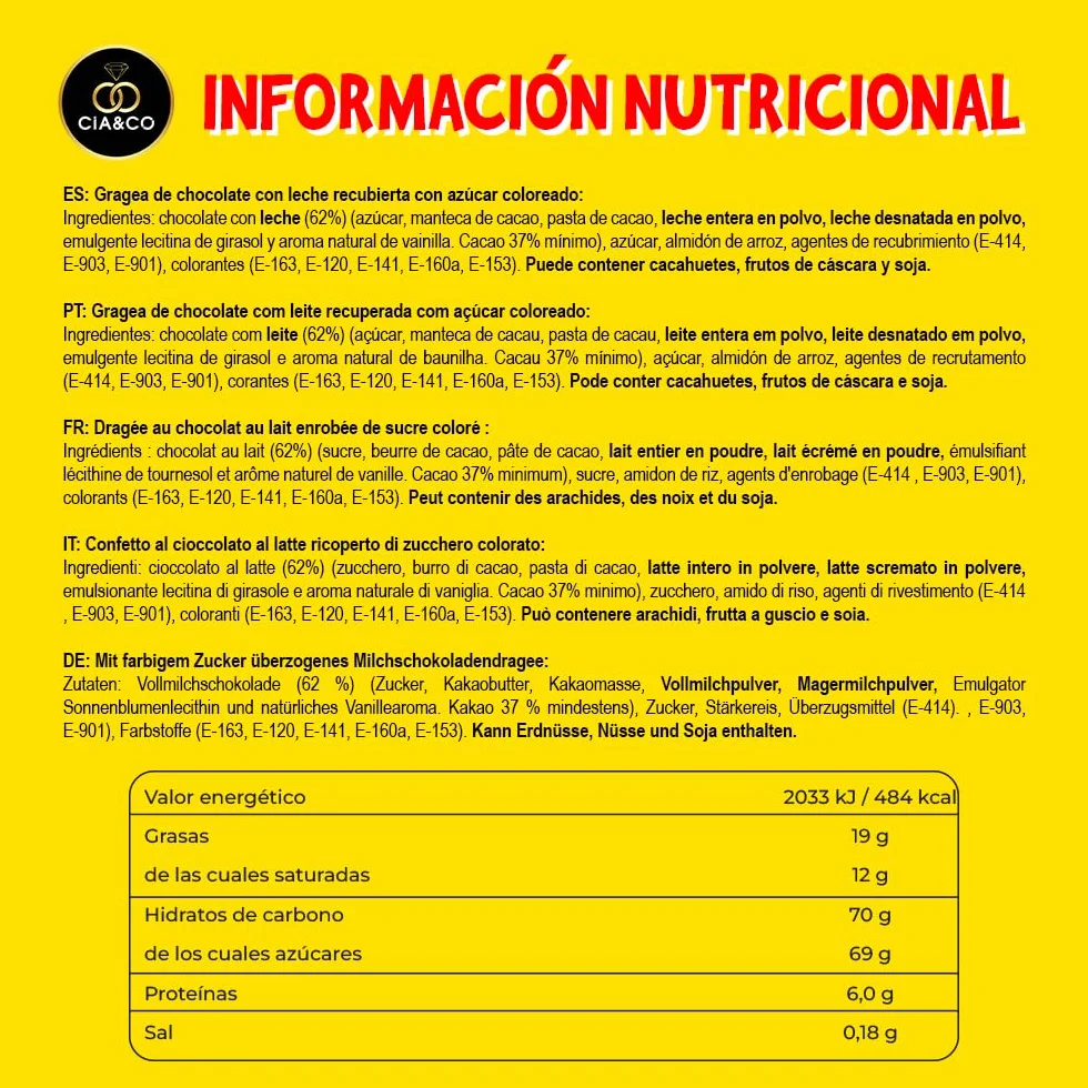 Lacasitos Calendario de Adviento 2025 24 Chocolatinas de Colores 72 g