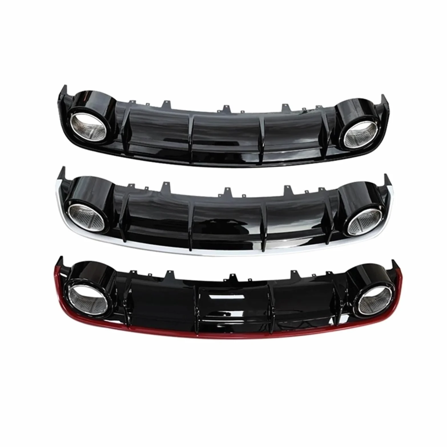 Protector de alerón difusor de parachoques trasero compatible con Audi A6 S-line S6 Hatchback Avant Touring 2015-2018 RS6(Style 2)