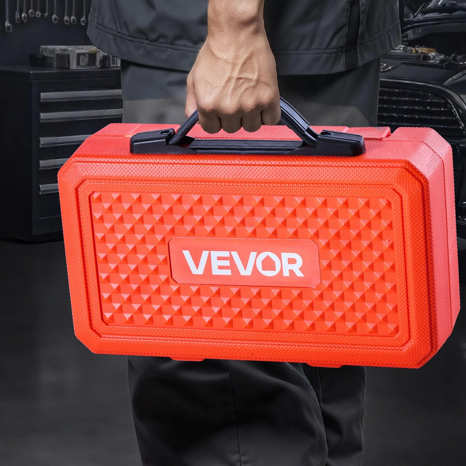 VEVOR Juego de Prensa de Cojinetes 52 uds, con 49 Bujes y Eje de Manija, para Extracción e Instalación, de Acero al Carbono con Estuche, para Mecánicos de Automóviles y Aficionados al Bricolaje