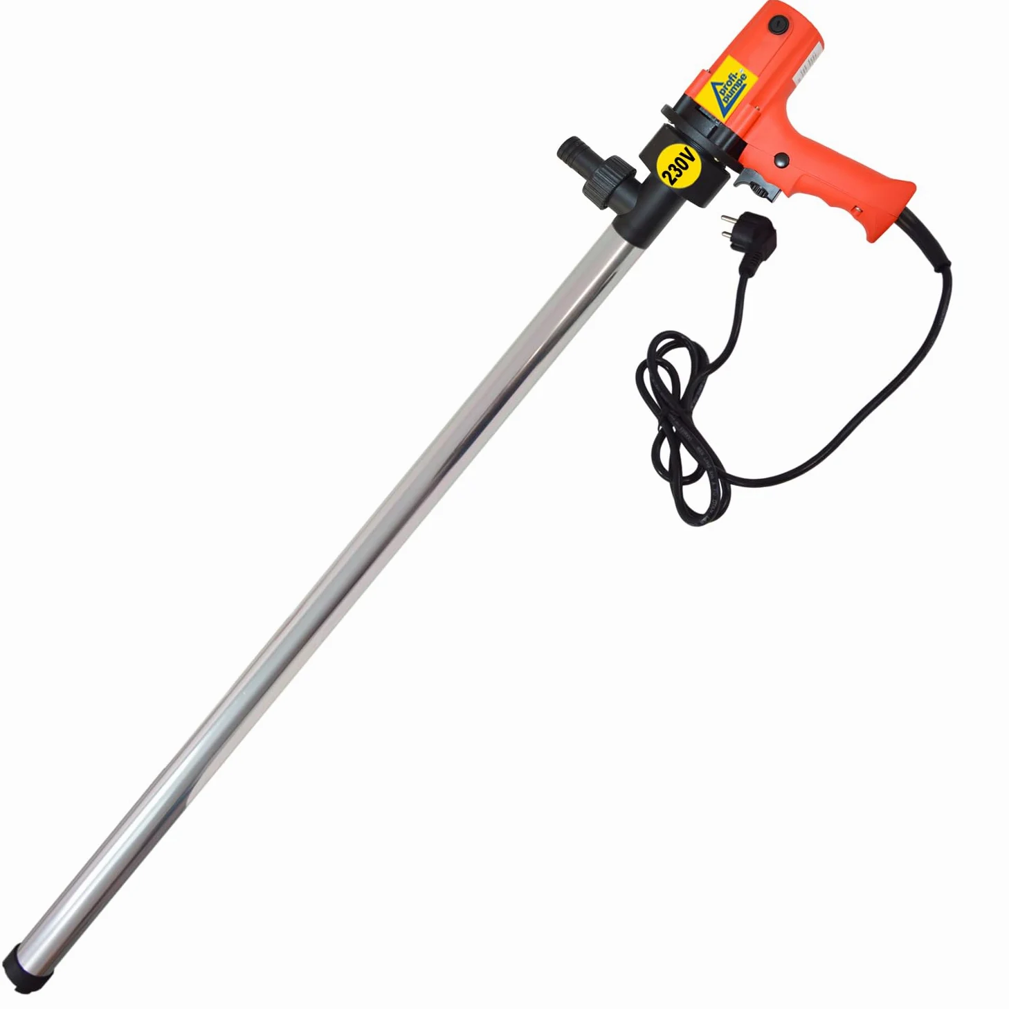 Profi-Pumpe® Bomba de Barril 230V para Diésel y Gasóleo | Motor de 750W con Velocidad Variable | Caudal hasta 100L/min | Trasvase Eléctrico para Tambores y Depósitos | Incluye Boquilla