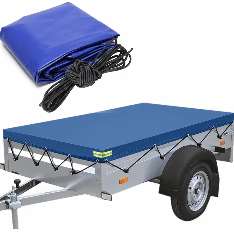 HEYOUTH Lona para Remolque Plana 258x136x8cm 750kg Cubierta con Cuerda 20m
