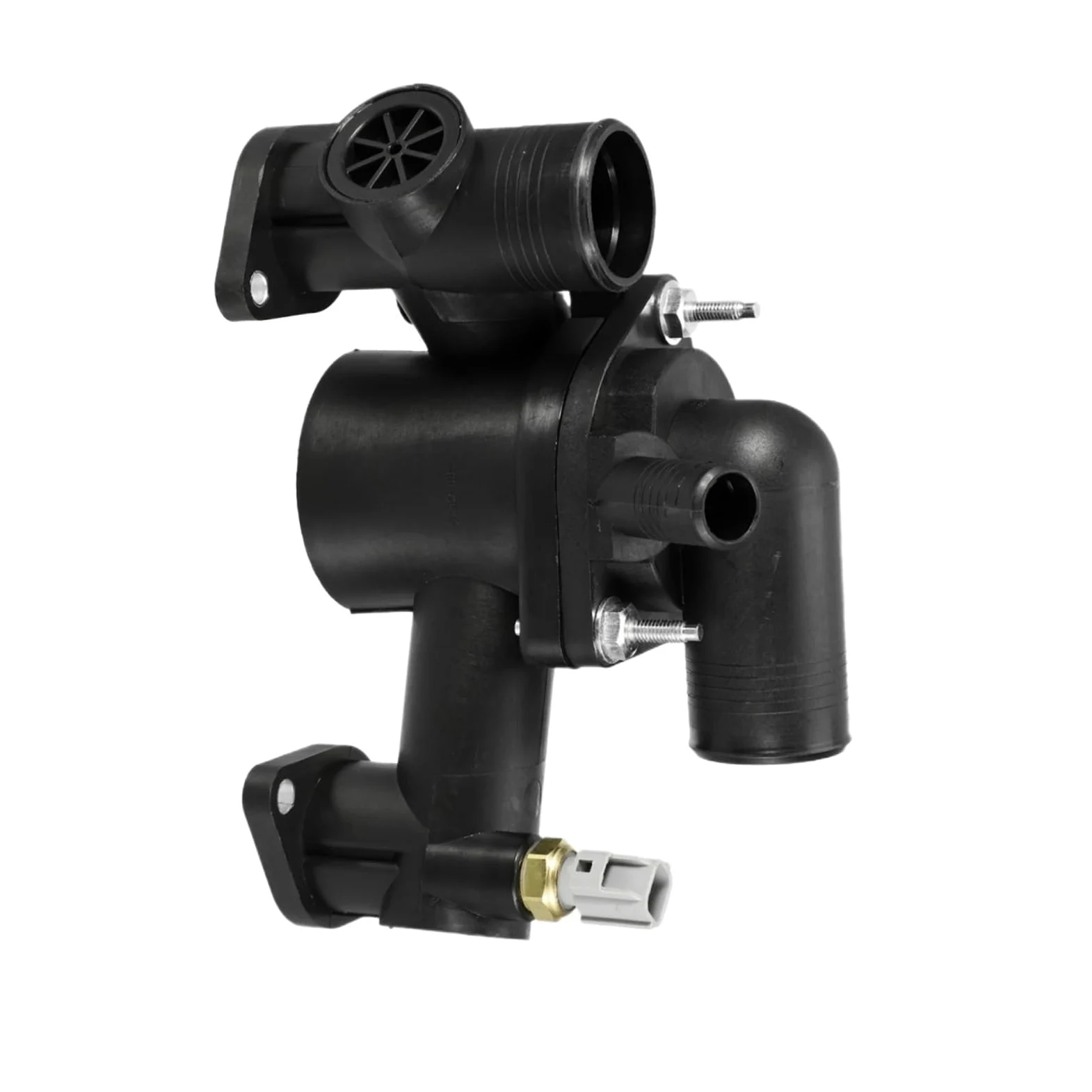 Compatible con Jaguar XK8 2003 2004 2005 2006 AJ89486 Conjunto de Carcasa de termostato de Control de Flujo de refrigerante del Motor con Sensor de Temperatura