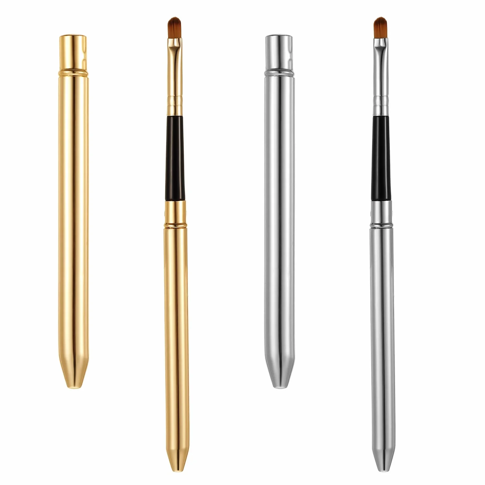 Kit de brochas aplicadoras de labios para delineador, varillas brillantes, herramientas cosméticas profesionales de viaje