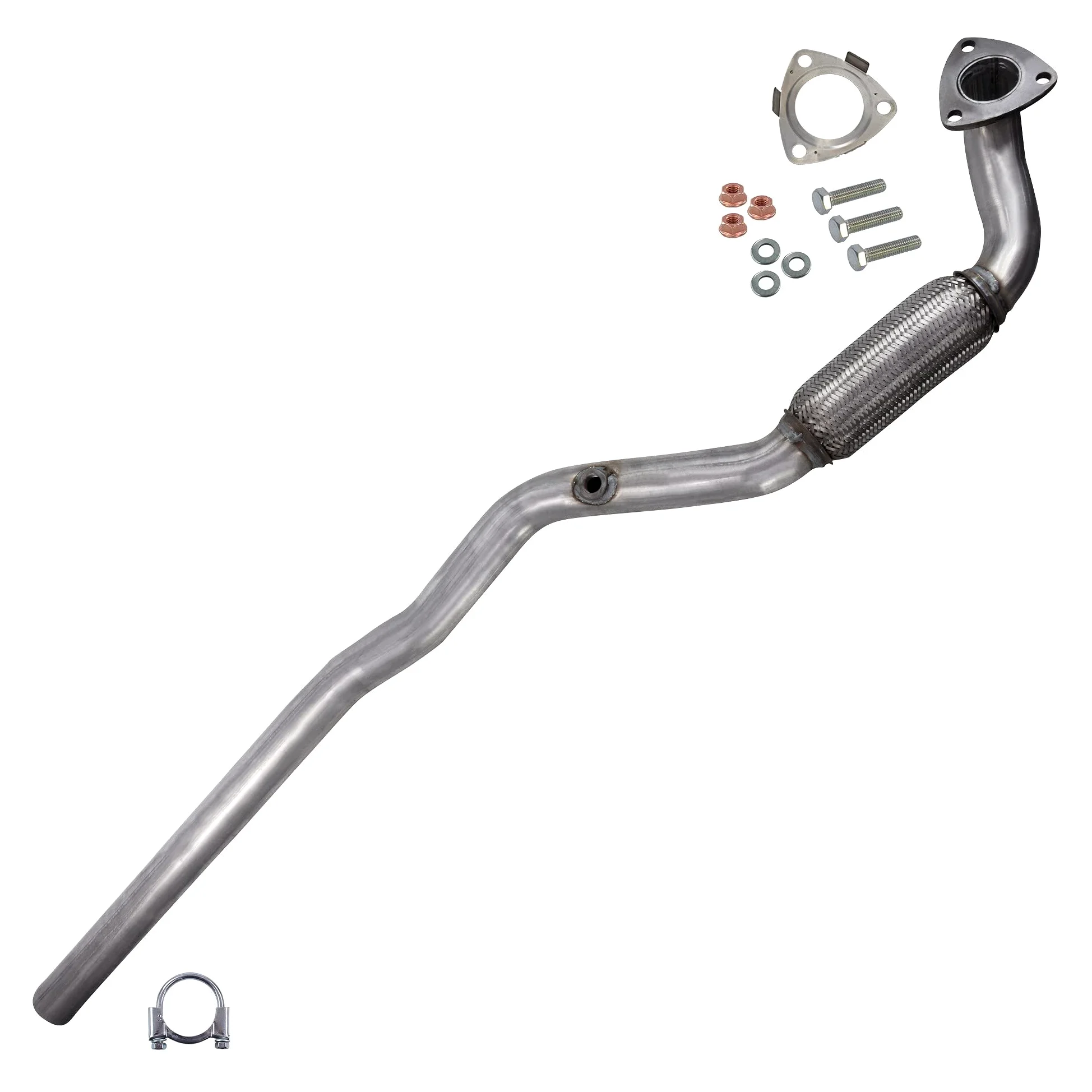 ATEC Germany 1x Tubo de escape Tubo delantero con accesorios, 1 abrazadera