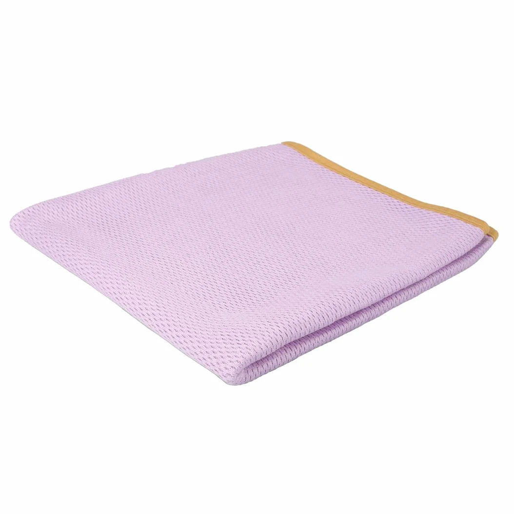 Maxshine 520GSM 3 paños de Microfibra para Limpieza de Detalles de Coche, Color Morado con Borde de Seda Amarilla, 50 x 70 cm