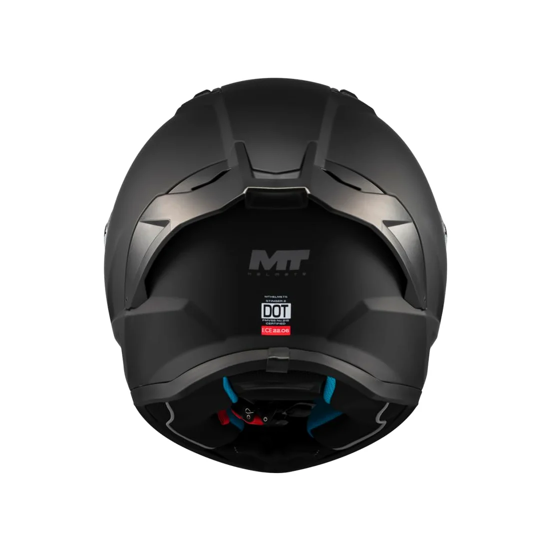 MT Helmets Stinger 2 – Casco Moto Integral Deportivo con Pantalla Antivaho Compatible con Pinlock, Visor Solar Full Vision, Interior Lavable y Calota HIRP | Homologado ECE 22.06 & DOT