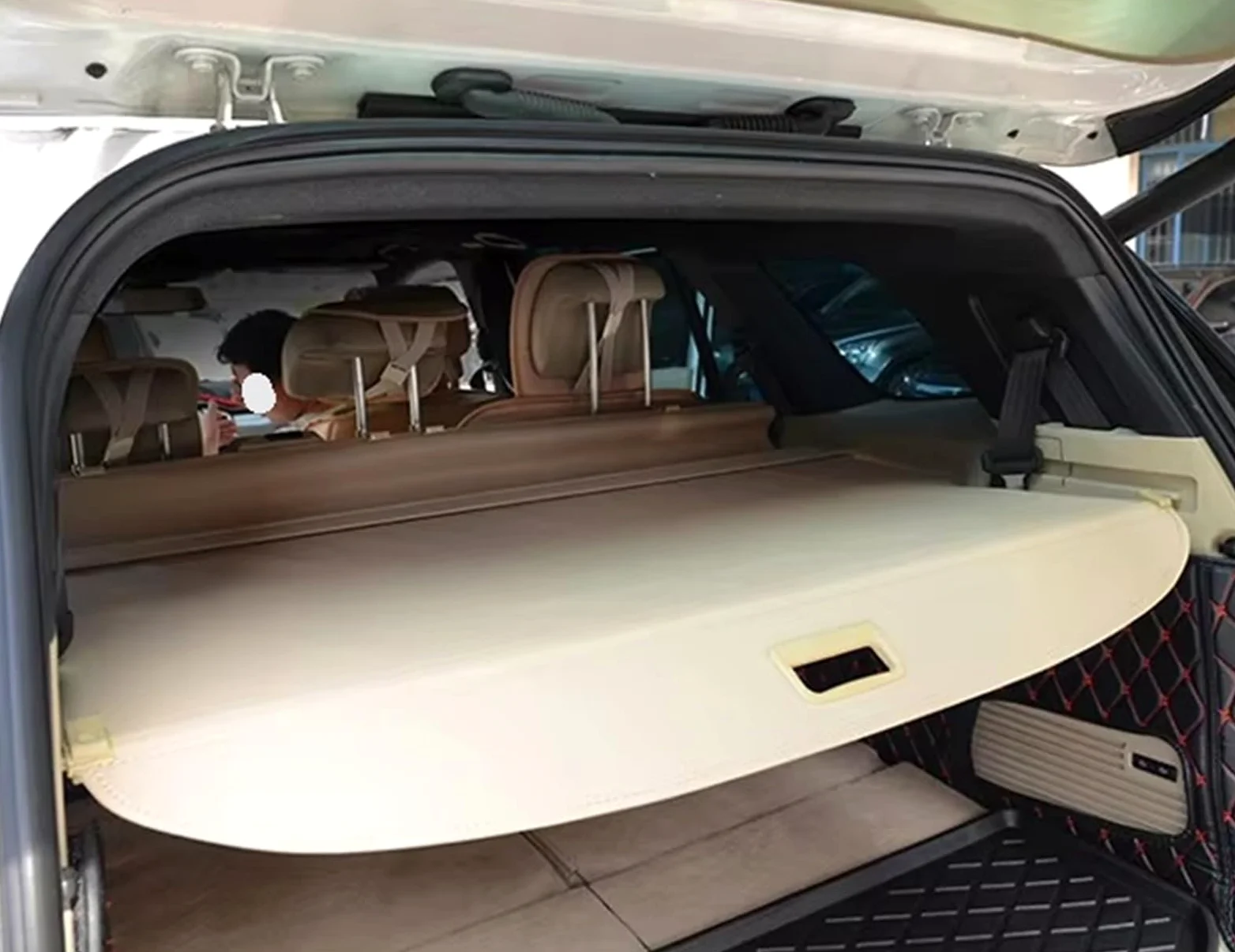 Genérico Trasero Trunk Estante Paquetes para Ford para Everest 2016 2017 2018 Cubierta Maletero Lona Aluminio Privacidad Pantalla Protección Seguridad Sombra