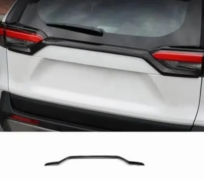 Difusor Trasero Para Toyota Para RAV4 Para RAV 4 XA50 2019 2020 Cubierta Tapa Maletero Superior Trasero Embellecedor Fibra Carbono Tira Protección Difusor de Parachoques Trasero(ABS carbonfiber)