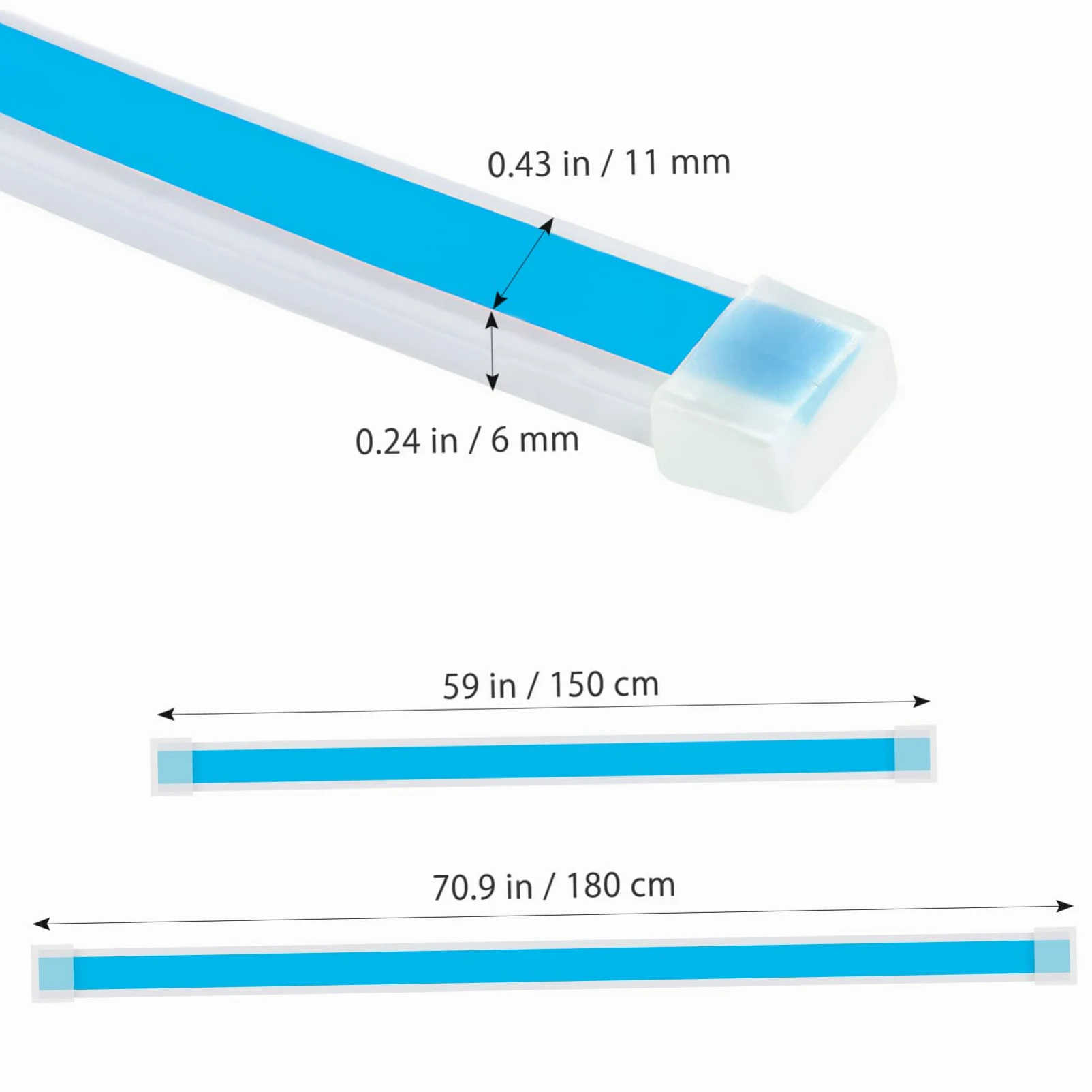 Tira de Luces LED Rgb para Capó de Coche 180cm de Silicona | Control por Aplicación, Color Cambiante, para Conducción Nocturna, Instalación Sencilla