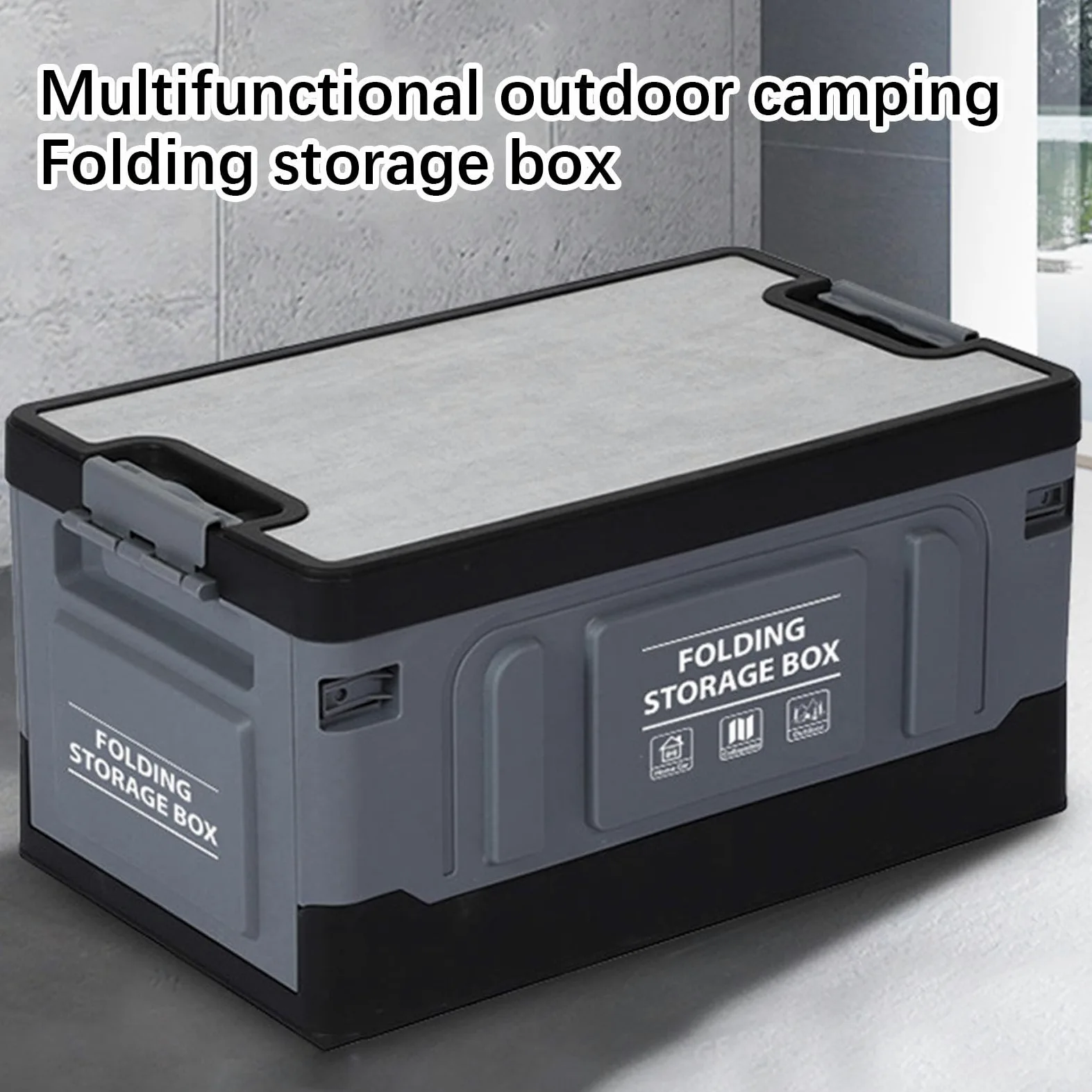 Caja de almacenamiento plegable para maletero, organizador de maletero, 60 L, impermeable, maletín plegable | Maletín de almacenamiento para viajes por carretera para herramientas de camping, ropa, | 60 L, impermeable, maletín plegable | Maletín de almace