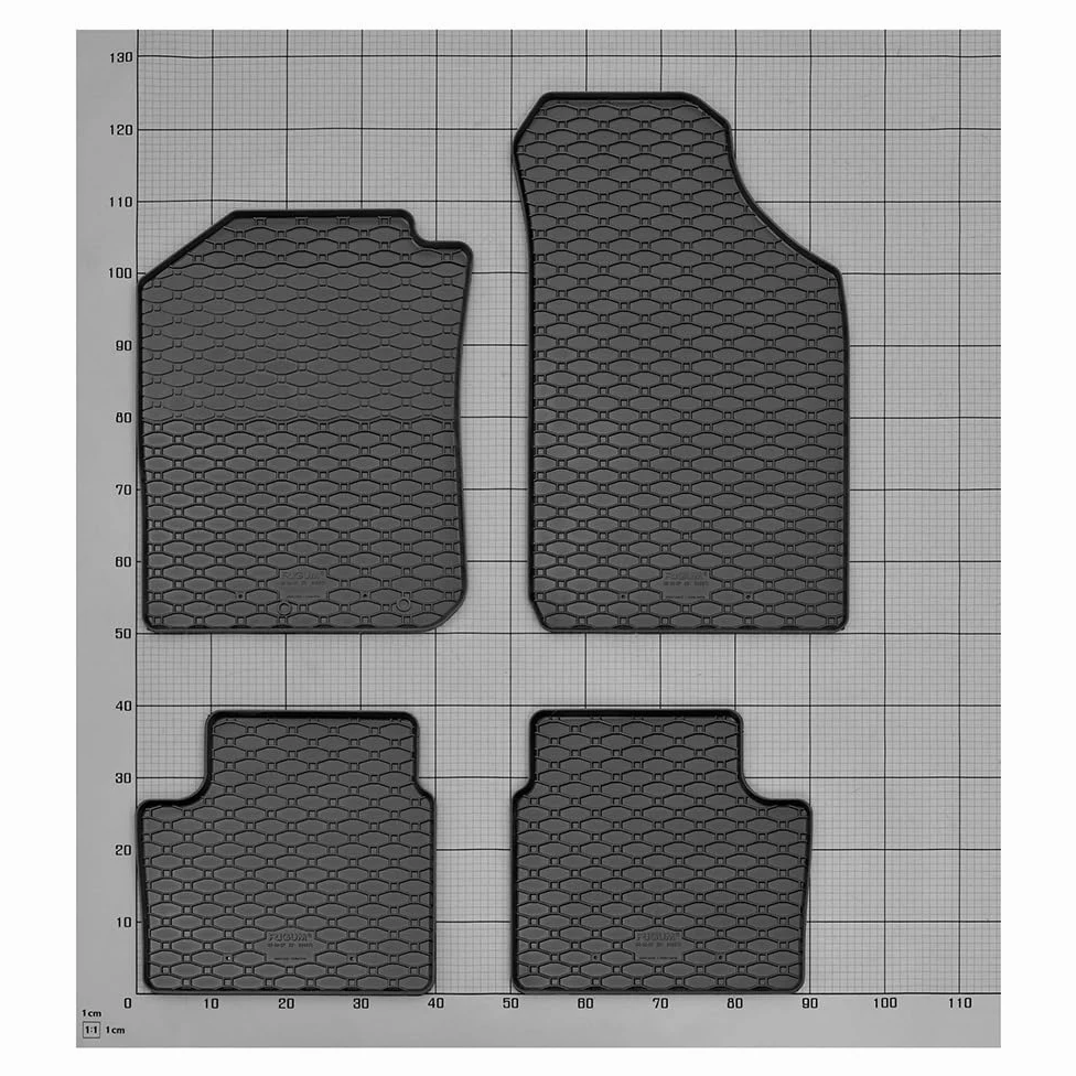 Car Lux Duo AR07016 + AR07025 - Conjunto de Alfombra Protector Maletero de Goma y Alfombrillas de Goma a Medida para Dacia Spring Desde 2022