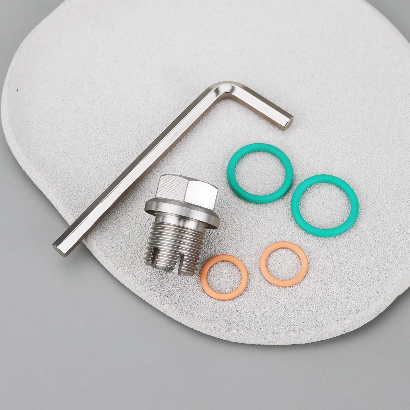 Kit de Reparación de Tapón de Drenaje de Aceite Autorroscante M16.1-1.5x15MM para Automóviles SUV Y Camionetas Ligeras
