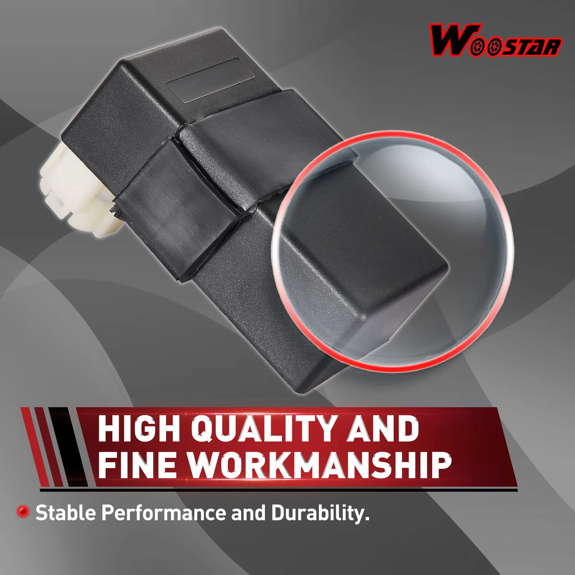 WOOSTAR 6 Pines DC CDI Reemplazo para GY6 49cc 50cc 125cc 150cc CF250 CN250 2001 ATV 4 Wheeler Quad Go Kart Ciclomotor Scooter
