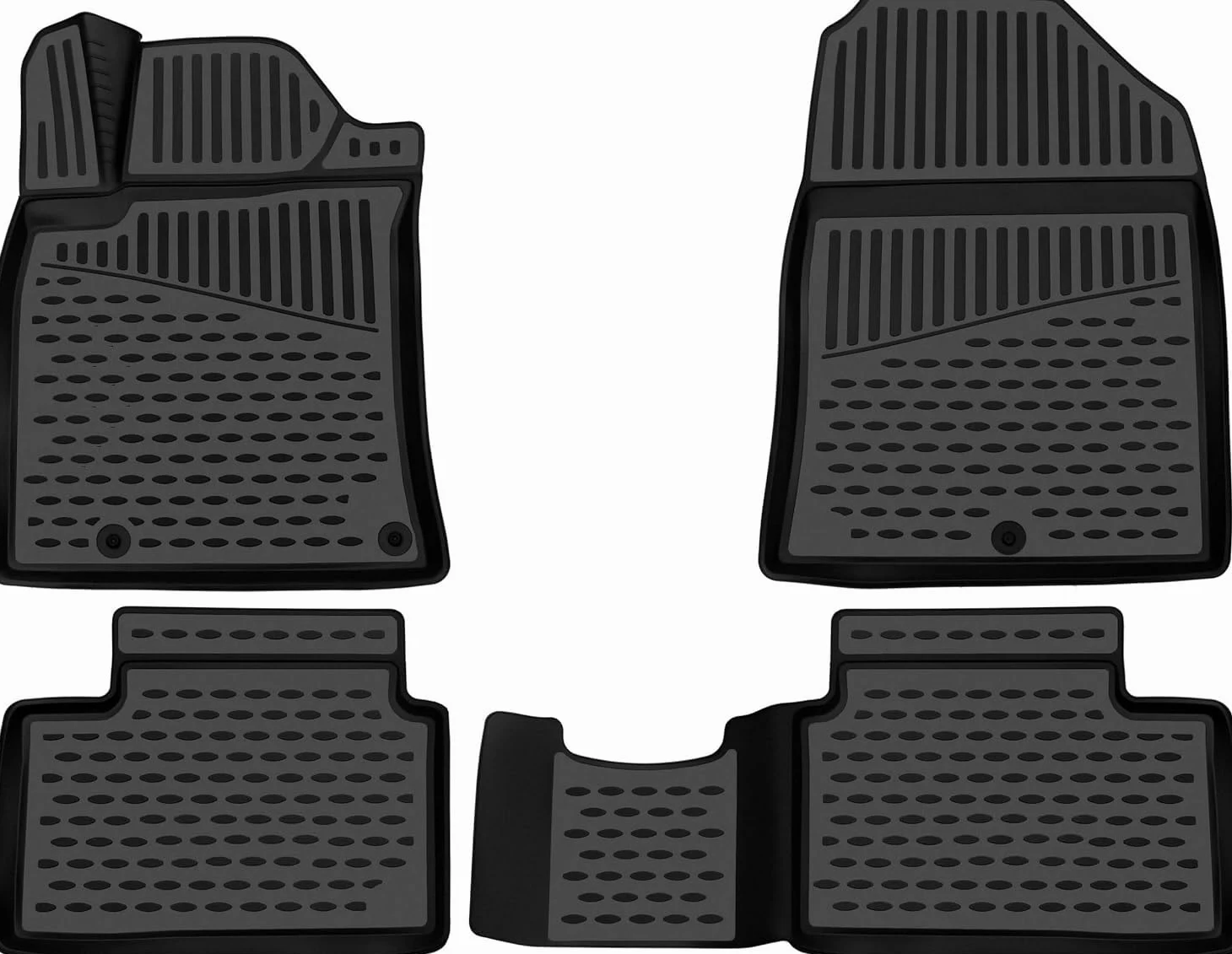 Element EXP.ELEMENT3D02409210k Alfombrillas de Goma Antideslizantes de Primera Calidad para Seat Ibiza, año 17-20, Negro