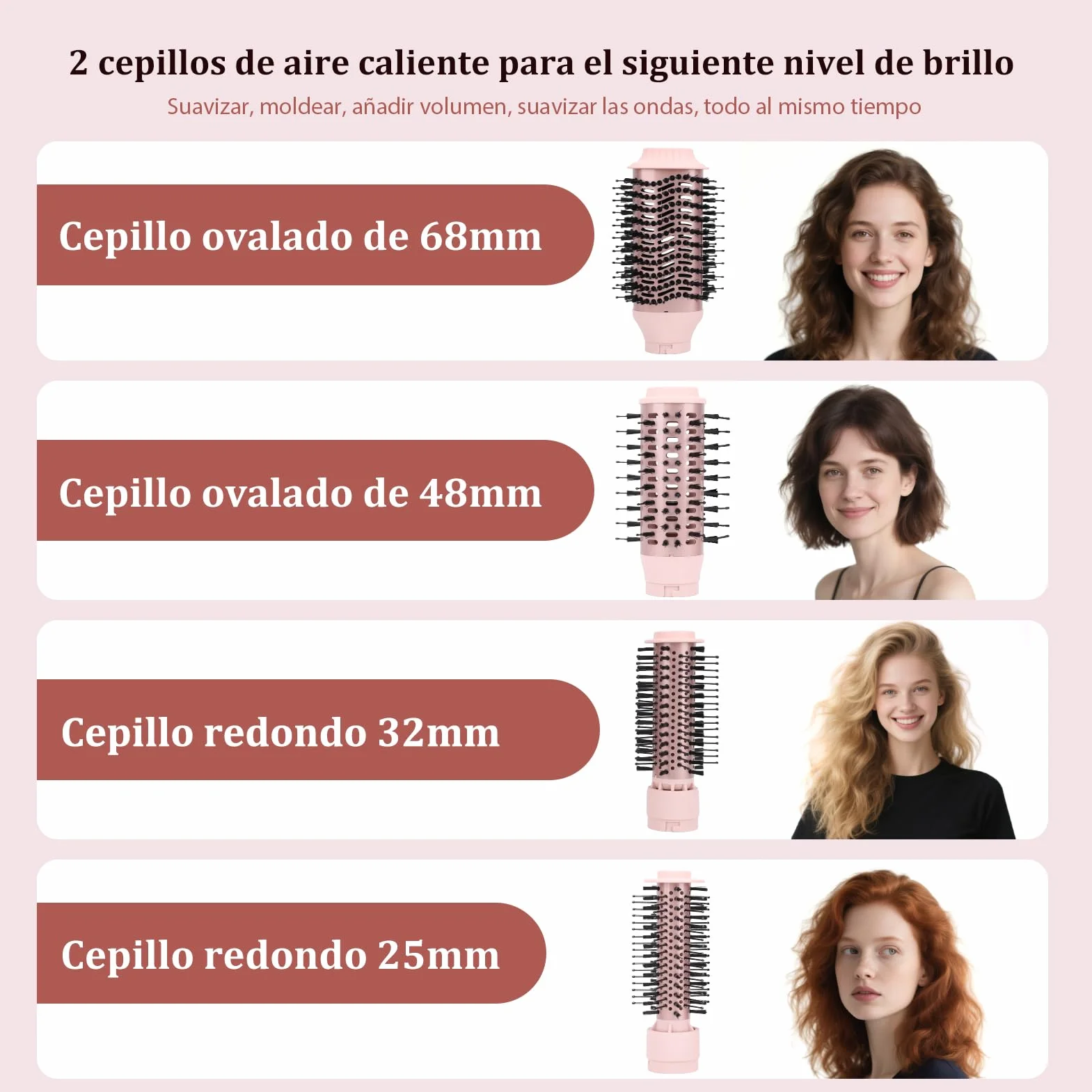Sonew Estilizador de Pelo 9-en-1 Multi Hairstyler, 110.000 rpm, Cepillo Alisador, Iones y Secador, 68 mm/48 mm/32 mm/25 mm
