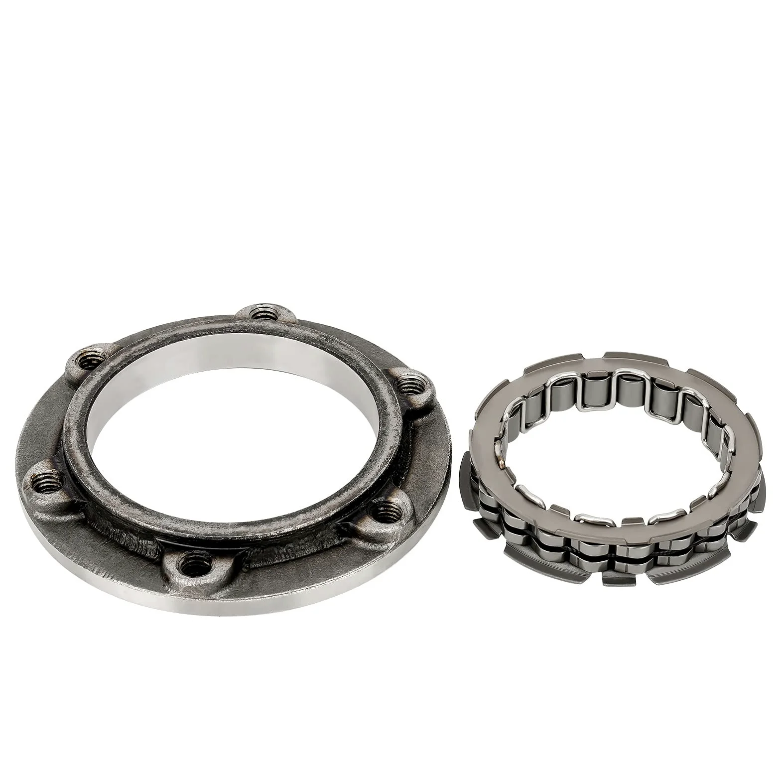 AHL Arranque brida del volante del embrague y rodamiento unidireccional 13194-1094 92048-0002 para Kawasaki KVF650 Brute Force650 4X4 2005-2014/650 4X4i 2006-2014/KVF750 Brute Force 750 4X4i 2005-2018
