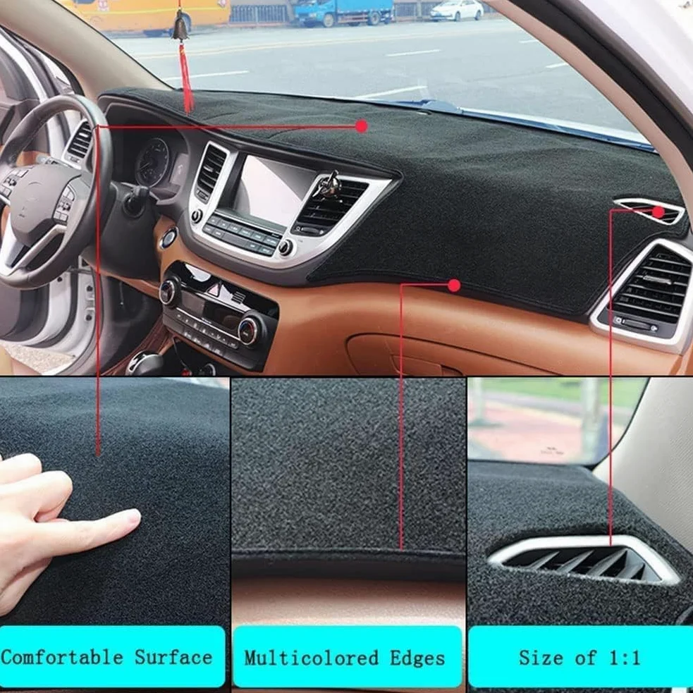 Alfombrilla Protectora para Salpicadero De Coche para Suzuki Swift 2018 2019 2020(LHD),Alfombrilla Anti-UV para Salpicadero Protector Antideslizante,Interiores para Consola Central