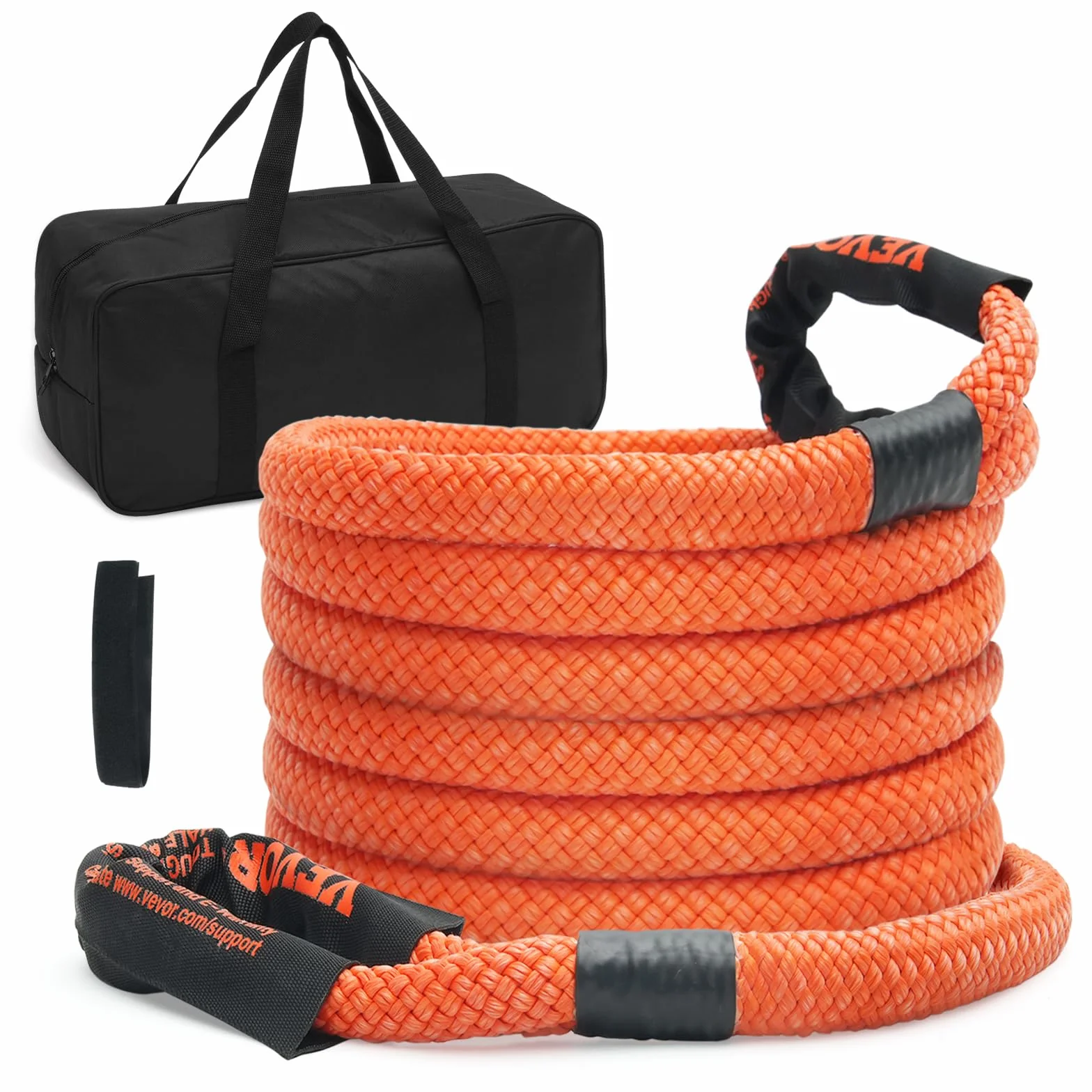 VEVOR Cuerda de Remolque de recuperación cinética de 7/8 Pulgadas x 20 pies, 30 Libras, Correa de Arranque Todoterreno Resistente, 30% de Elasticidad, Correa de Arranque de energía para Jeep, Coche,