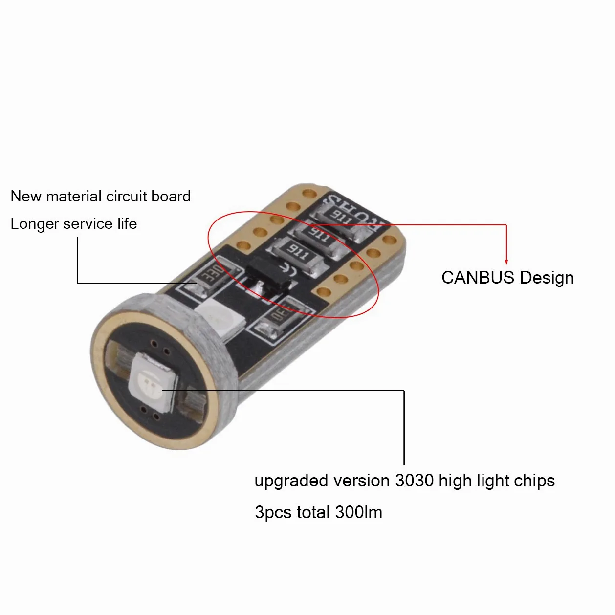KATUR T10 Canbus Bombillas LED verdes para coche, T10, W5W, 3, SMD 5050, superbrillantes, 194, 168, 175, 192, 2825, luces LED de cuña, fuente de repuesto, bombillas laterales para interiores (100