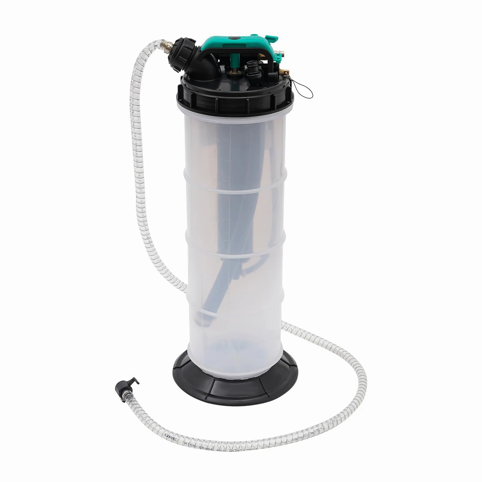 Aspirador de aceite de doble uso manual y neumático de 7,5 l, bomba de aceite líquido, con 4 mangueras, apto para cortadoras agrícolas, coches, motocicletas y barcos