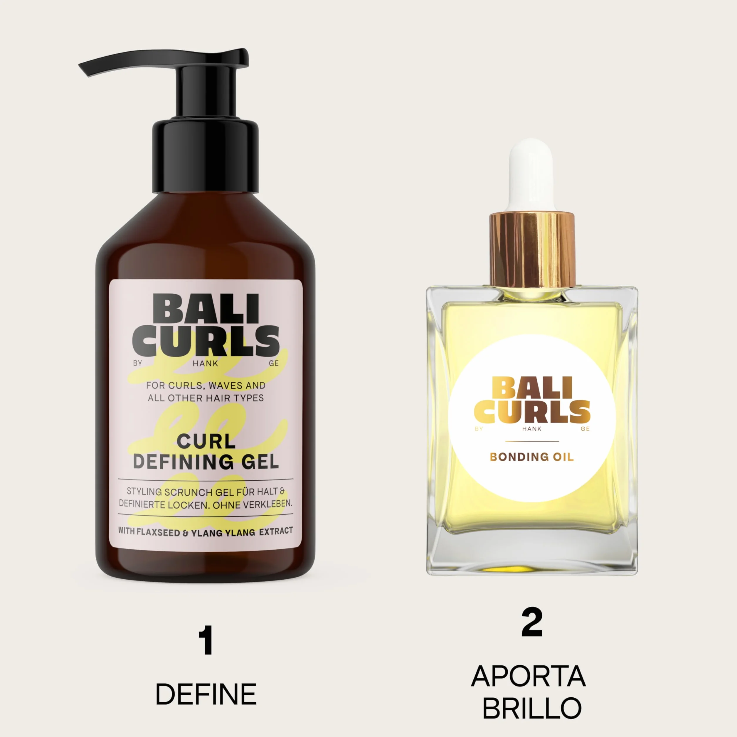 BALI CURLS Bonding Oil 30 ml - Aceite hidratante ligero sin siliconas para cabello rizado
