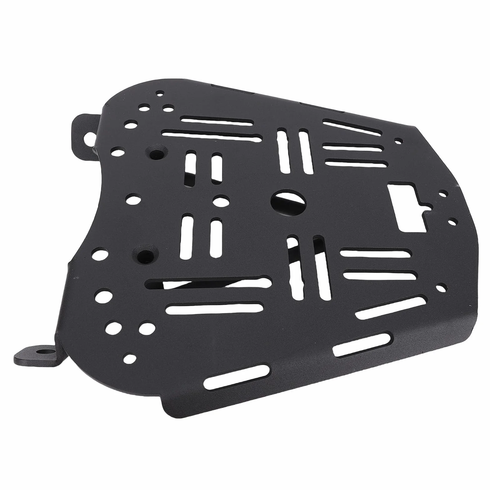 Yctze Caja Placa Base Soporte de Motocicleta Rejilla de Equipaje de Montaje en de Acero de Acero Desmontable de Carbono Inferior para Zontes 368g 501g con Acabado Negro