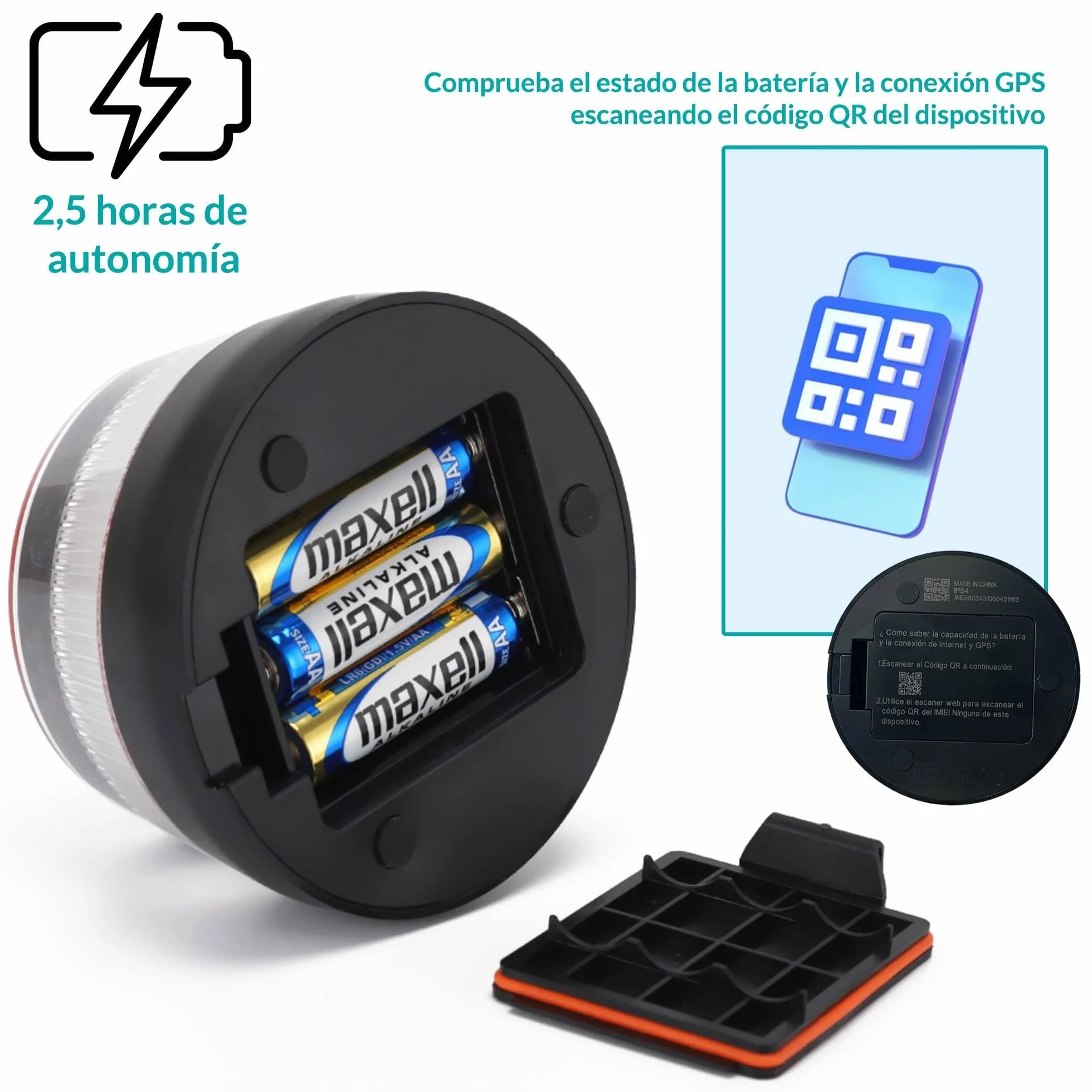 Kit de Seguridad con Funda doble + Chaleco reflectante + Cable de alimentación de baliza + Baliza WE Luz de emergencia V16