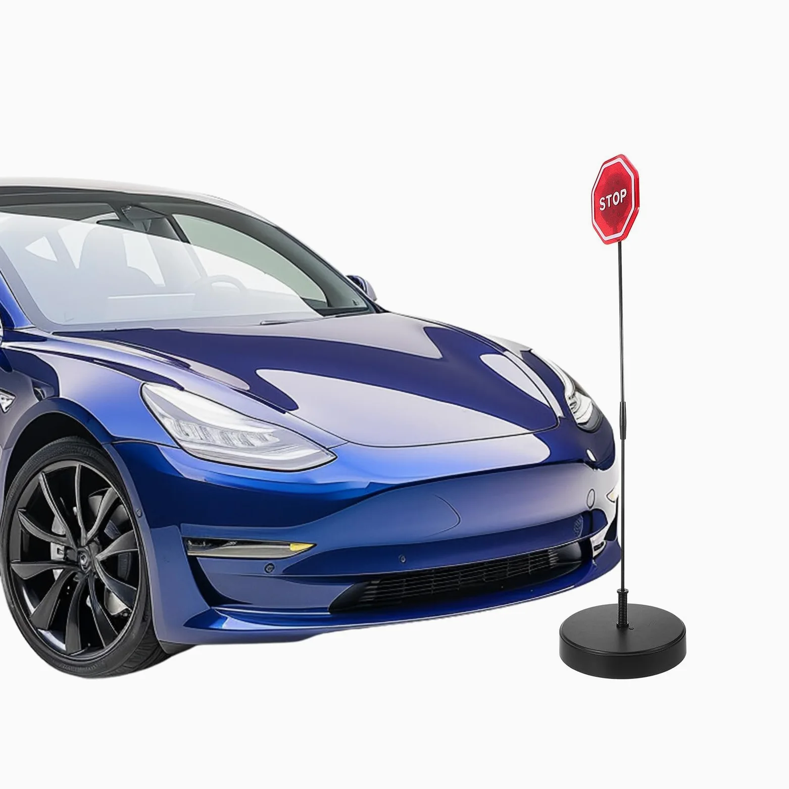 Zerodeko Asistente de Aparcamiento Señal Luminosa LED y Sensor para Garaje, Tope de Rueda para Coches, Adecuado para Hoteles y Estacionamientos Públicos
