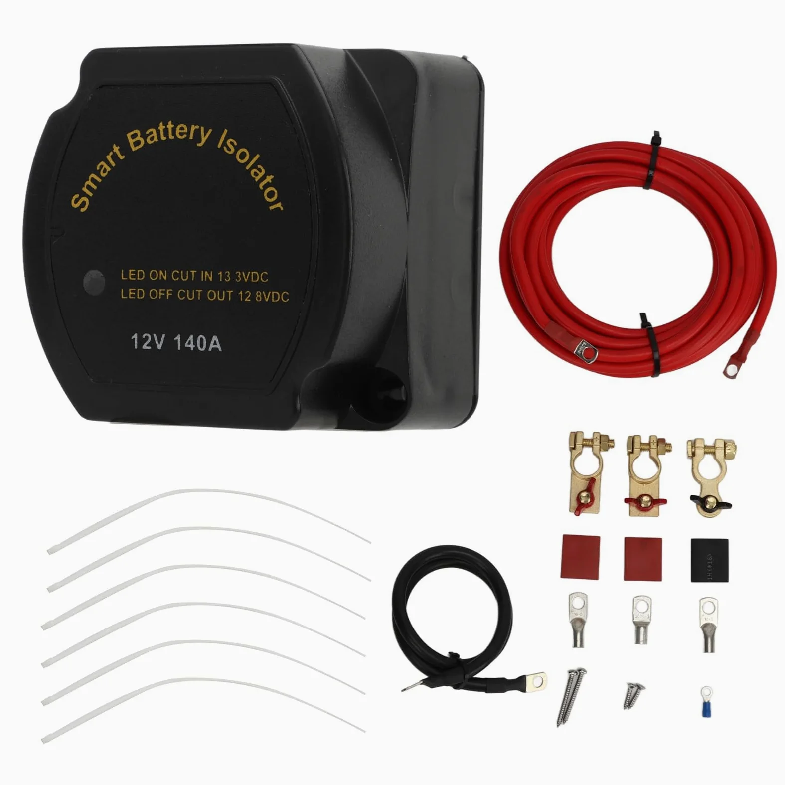 Kit de Aislador de Batería Dual Sensible Al Voltaje Relé Inteligente de 12 V para Vehículos Marinos 1 Unidad