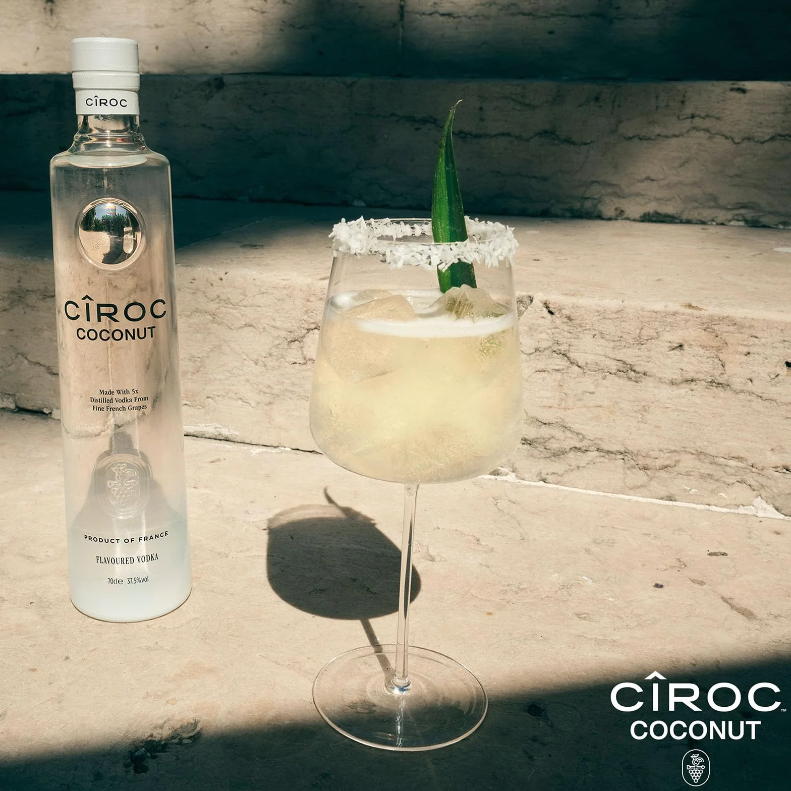 Cîroc Coconut Vodka 37.5% vol 70cl Infusionado con Coco Cremoso