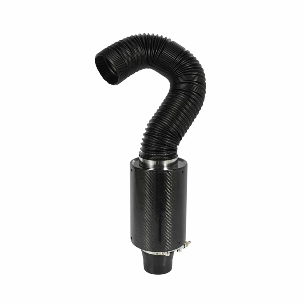 Filtro de Aceite para Coche 1 Juego Universal de Filtro de Aire Frío de Fibra de Carbono de 3 Pulgadas para Coche, Kit de Manguera y Tubo de Admisión de Aire Cerrado Universal