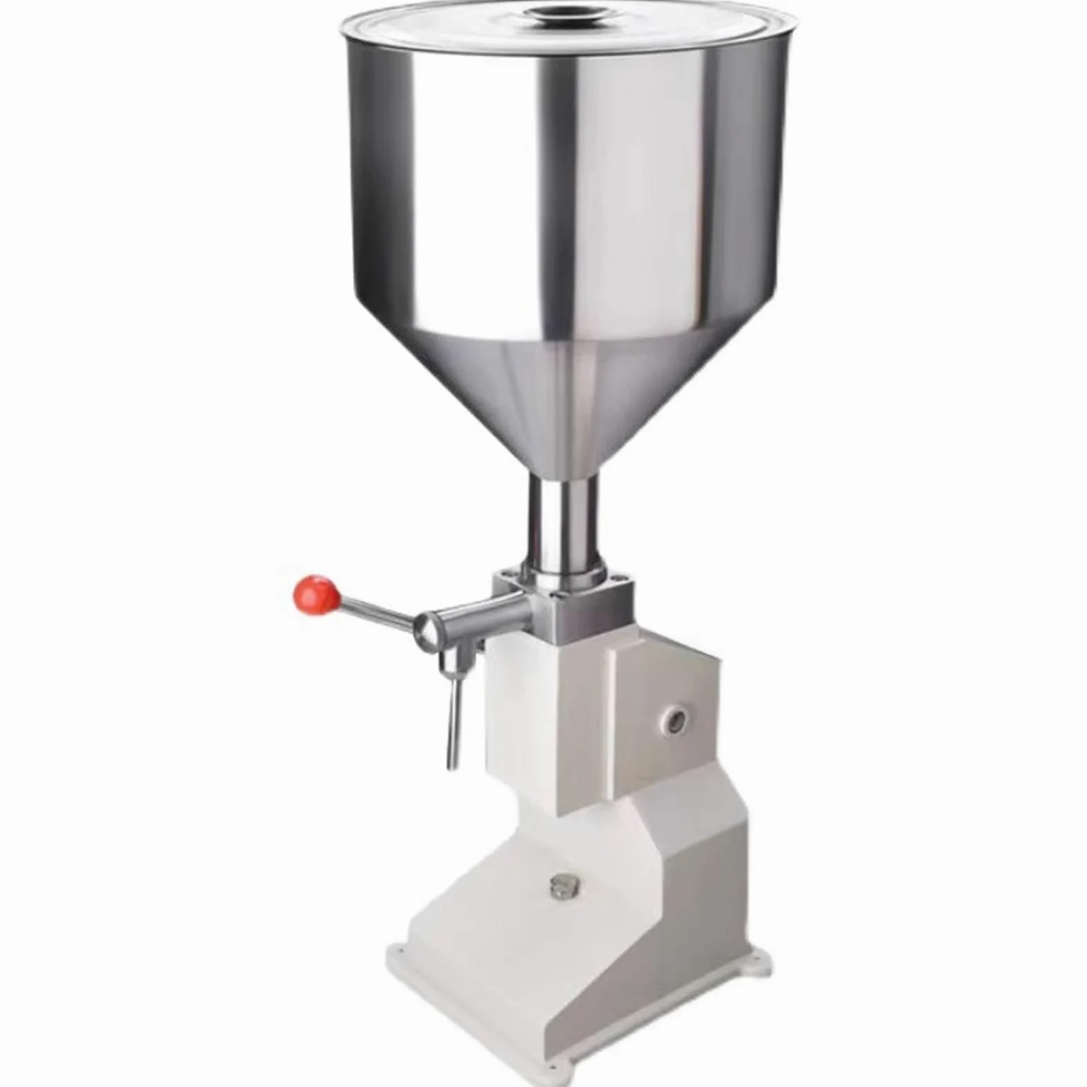 Llenadora Manual A03 de Acero Inoxidable para líquidos en Pasta, con tolva de 10 l, para cremas, Bebidas y champús (5-60 ml)