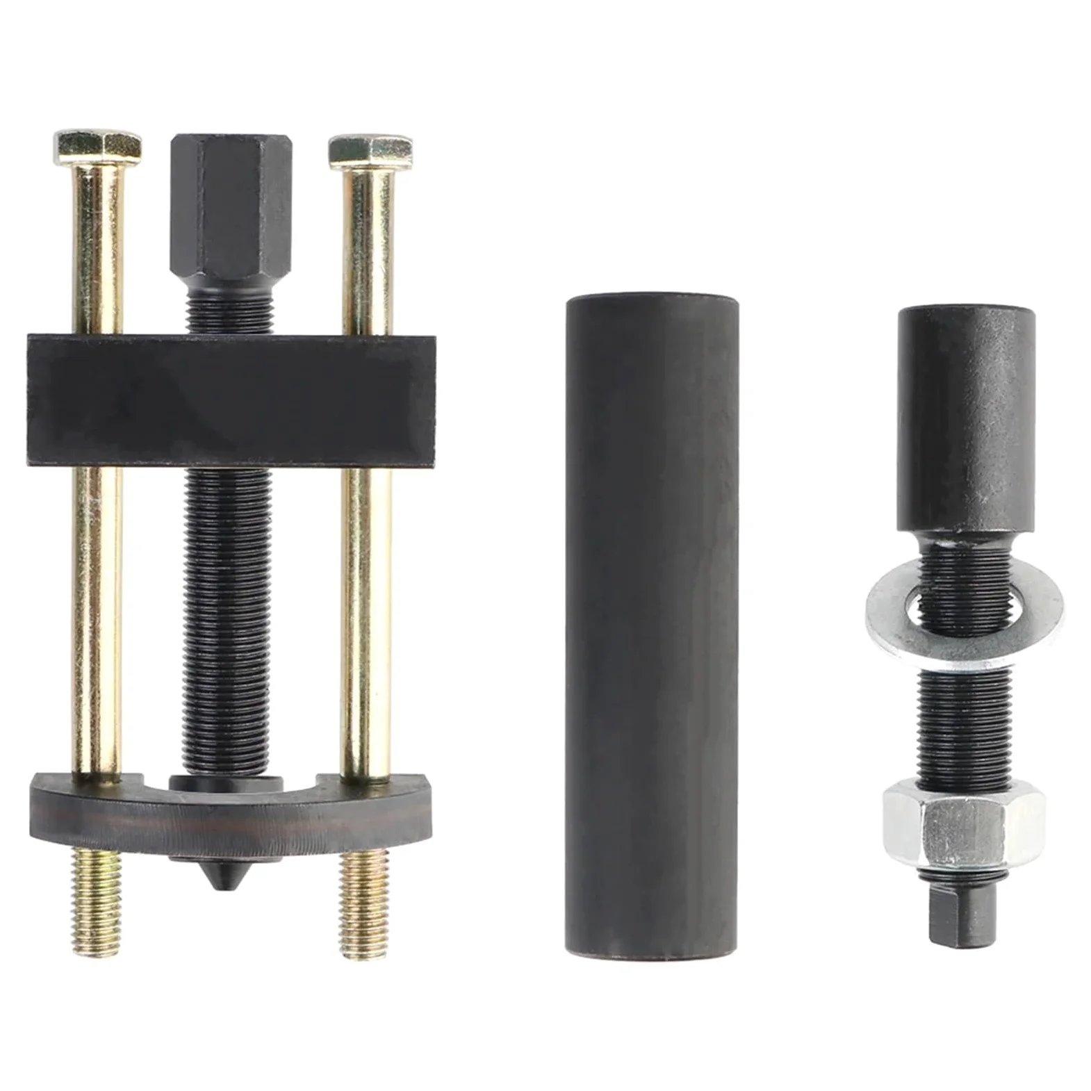 Extractor de volante motor Herramienta de carrera del cojinete interno del eje principal 34902-84 para instalador de extracción de extractor transmisión Big Twin negra magneto(Puller and sleeve)
