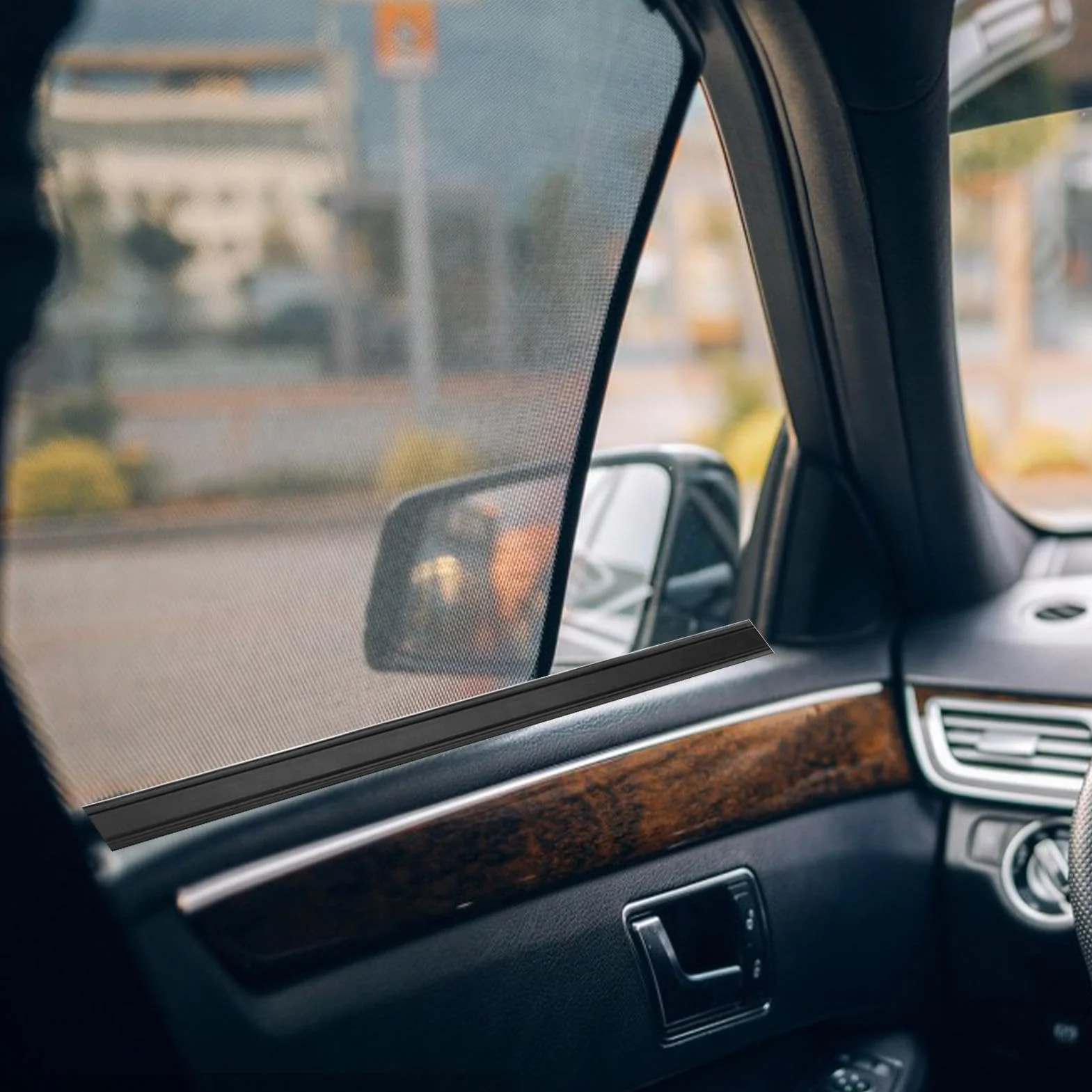Limpiaparabrisas laterales para coche, limpiacristales laterales para coche, rasqueta de goma resistente a la intemperie para ventanas laterales, limpiador de ventanas multifuncional, fácil de