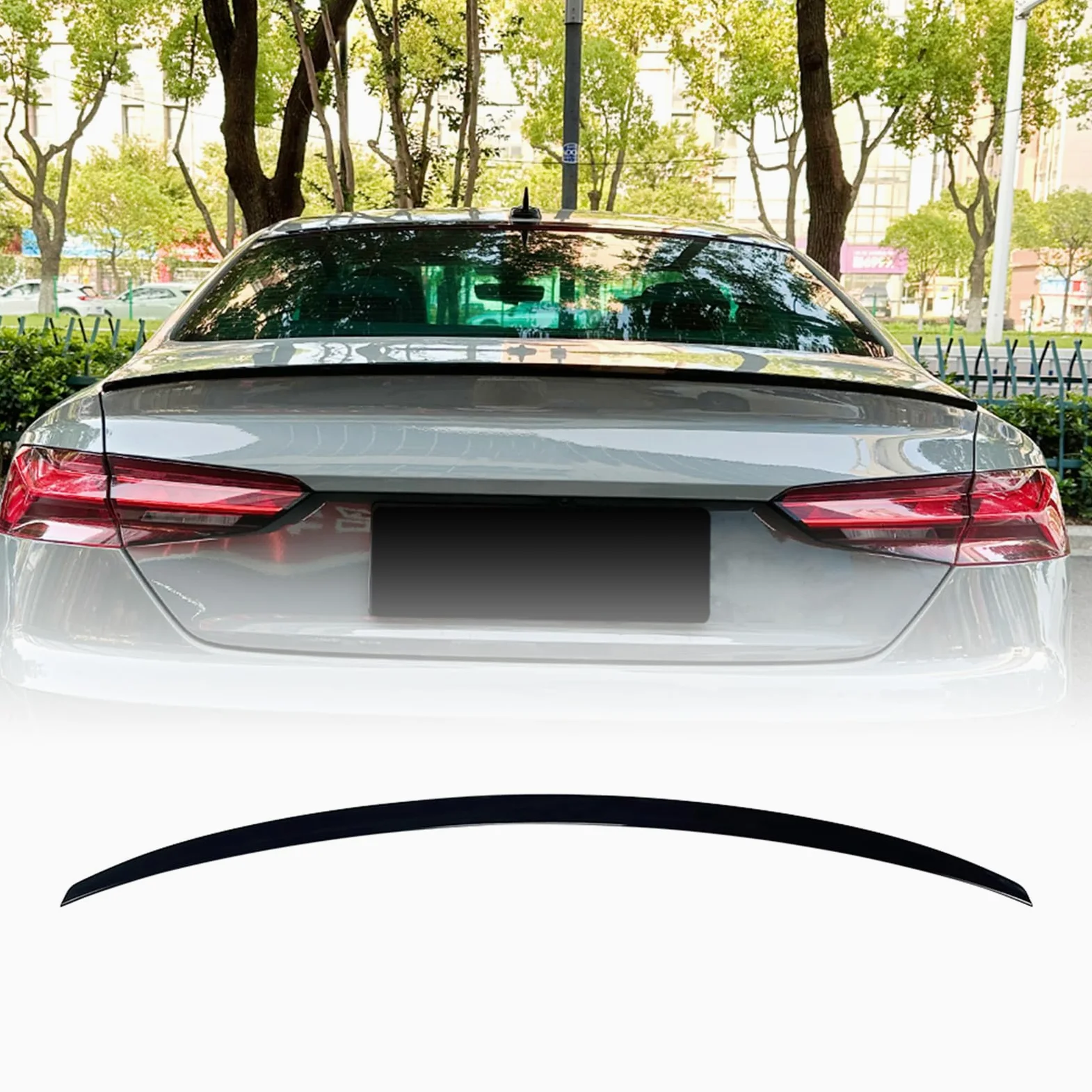 Alerón trasero divisor de maletero para Audi A5 F5 Coupé 2017-2024 2022 S5 negro