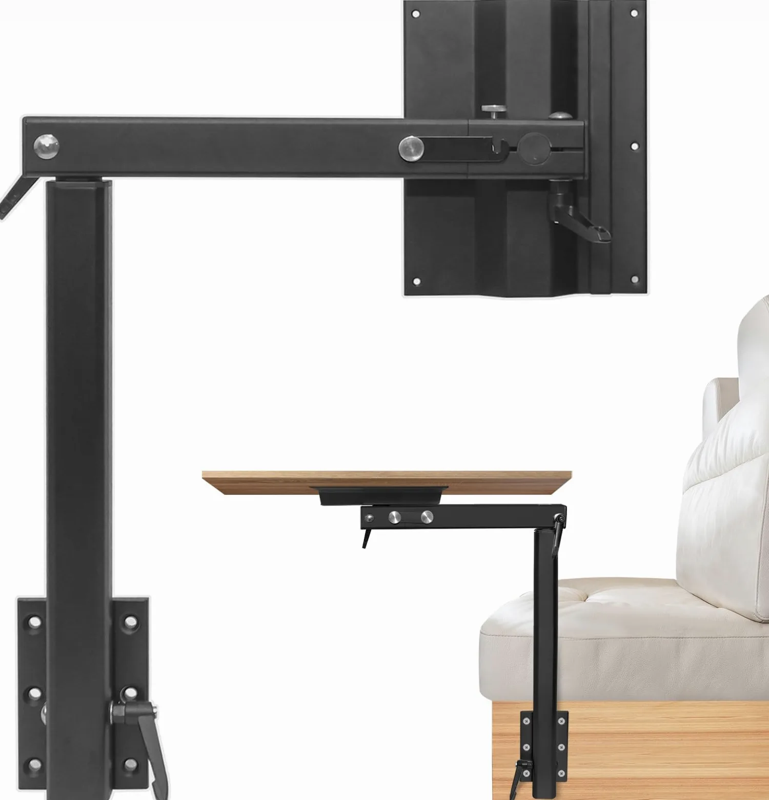 Pata de Mesa de Caravana Mejorada con Parte Superior de Mesa Plegable, Gira 360 Grados, extraíble de aleación de Aluminio de, Accesorios para RV, pontón, camión, Caravana,…