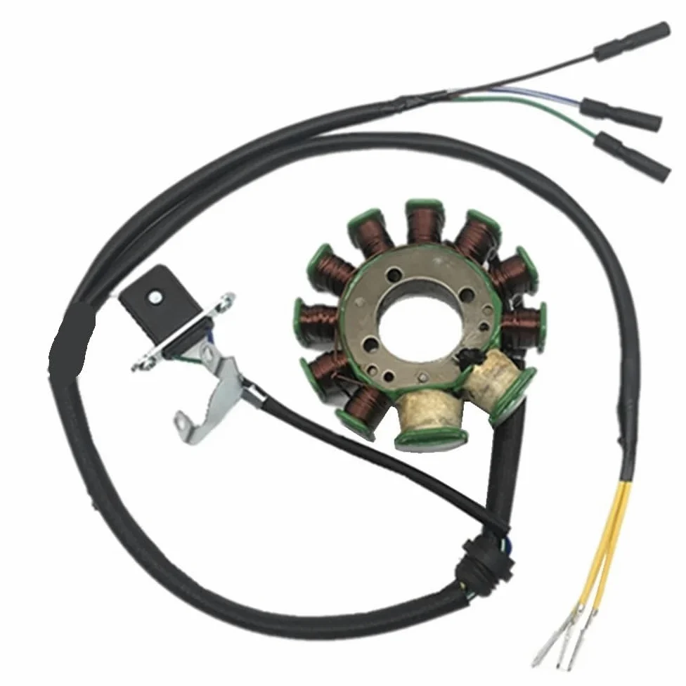 Bobinas Estator Magneto Bobina de estator generador motocicleta 11 polos 6 cables cobre magneto para scooter CG125 QJ150 accesorios