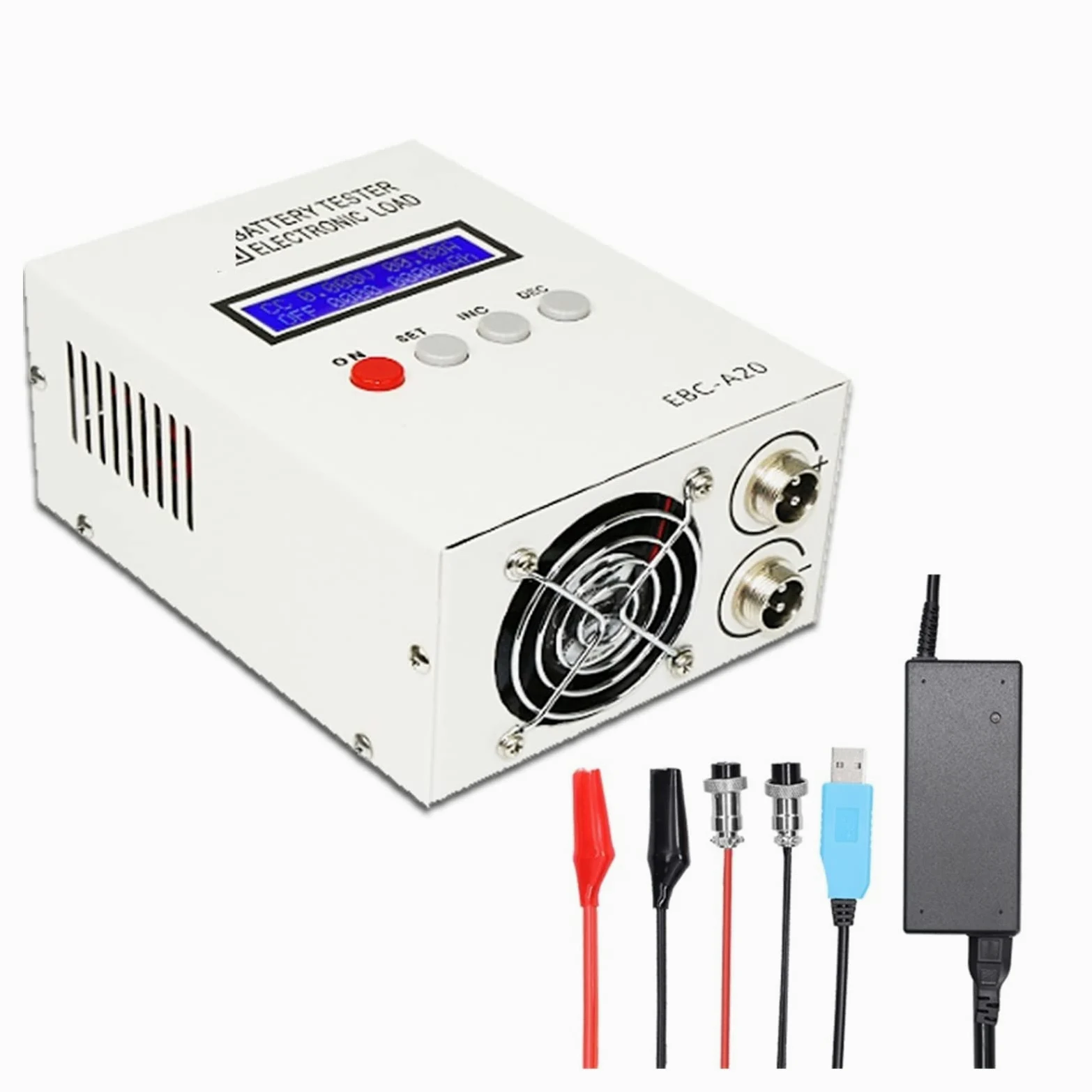 Comprobador de Baterias, EBC-A20 Probador de batería 30V 20A 85W Probador de capacidad de batería de plomo-ácido de litio 5A Carga 20A Descarga Software de PC