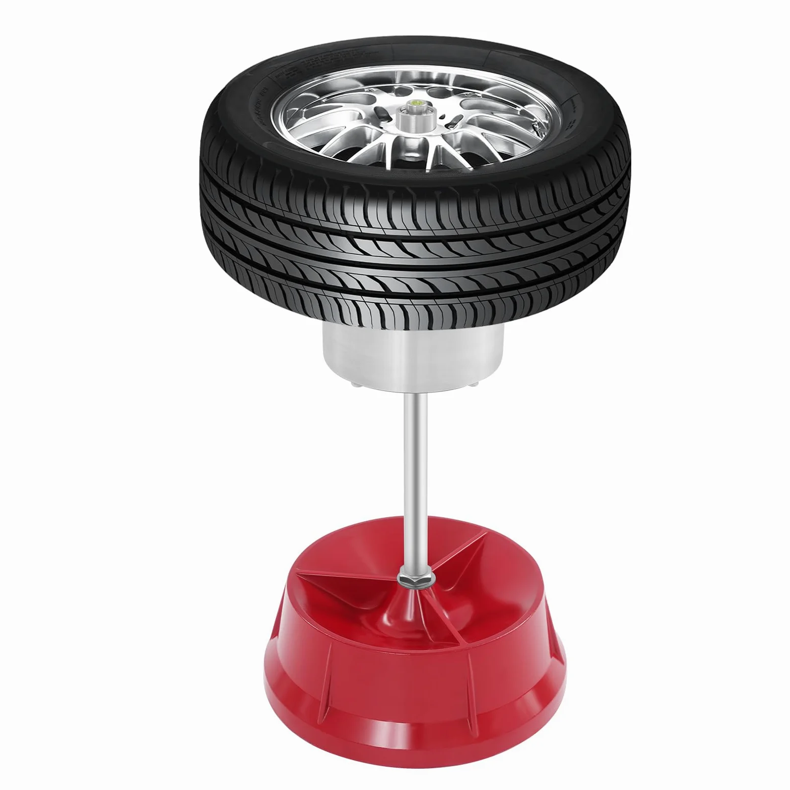 Equilibrio de aleación de aluminio 60 x 29 cm para taller | Equilibrador de neumáticos con base redonda lacada y 3 tornillos de ajuste de 29 cm de diámetro base