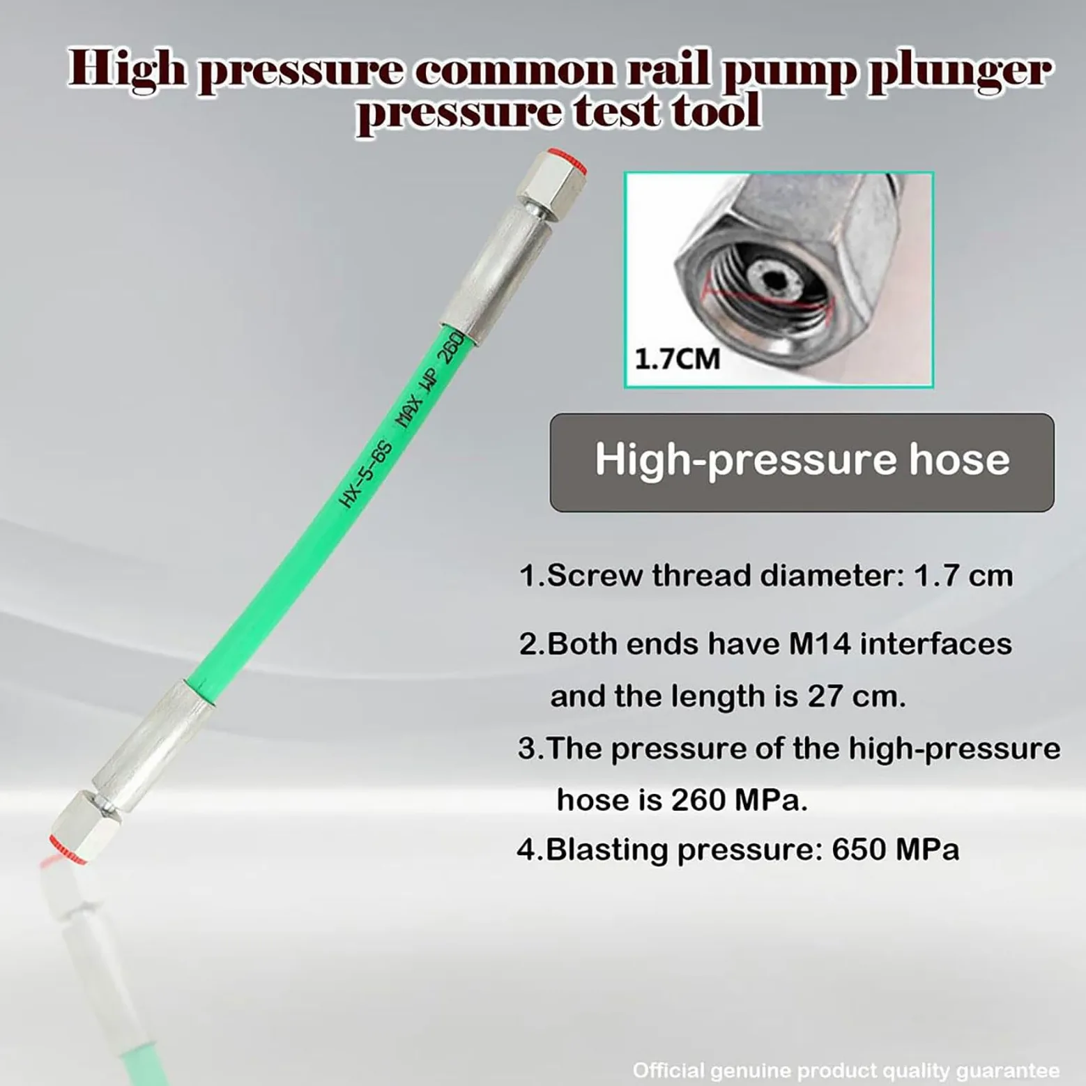 Kit de comprobador de presión de combustible, prueba de bomba de aceite de alta presión con válvula limitadora de fuerza, ideal para el arranque del motor y comprobaciones de tensión en funcionamiento