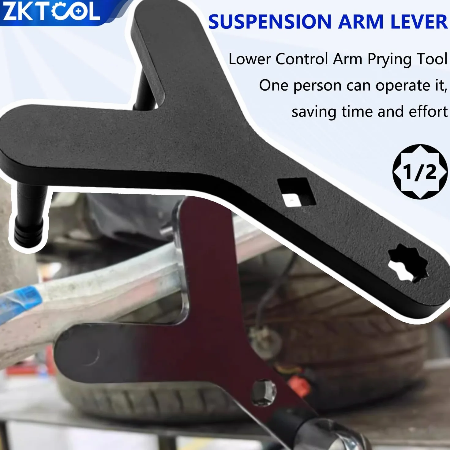 ZKTOOL Herramienta de Palanca de Brazo de Control Inferior de Suspensión, Herramienta de Extracción de Gancho de Barra de Suspensión, Herramienta de Buje de Suspensión