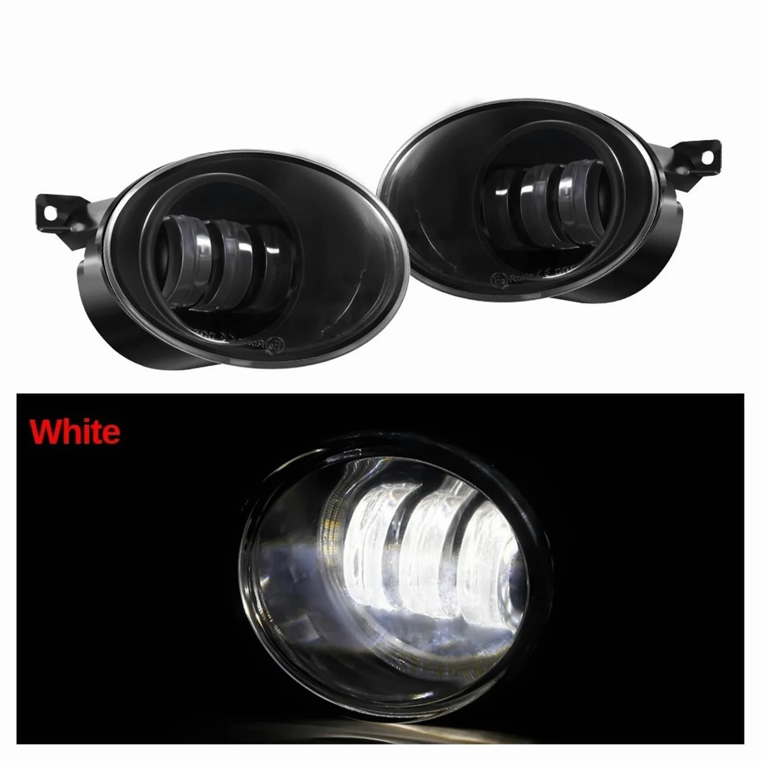SANCAK Para VW Para Golf Para Jetta 6 Para Tiguan 5N Para Touran Para EOS Para Caddy 2X Luz LED Antiniebla Lámpara Conducción DRL Ojo Ángel Antiniebla Delantero(Blanco)